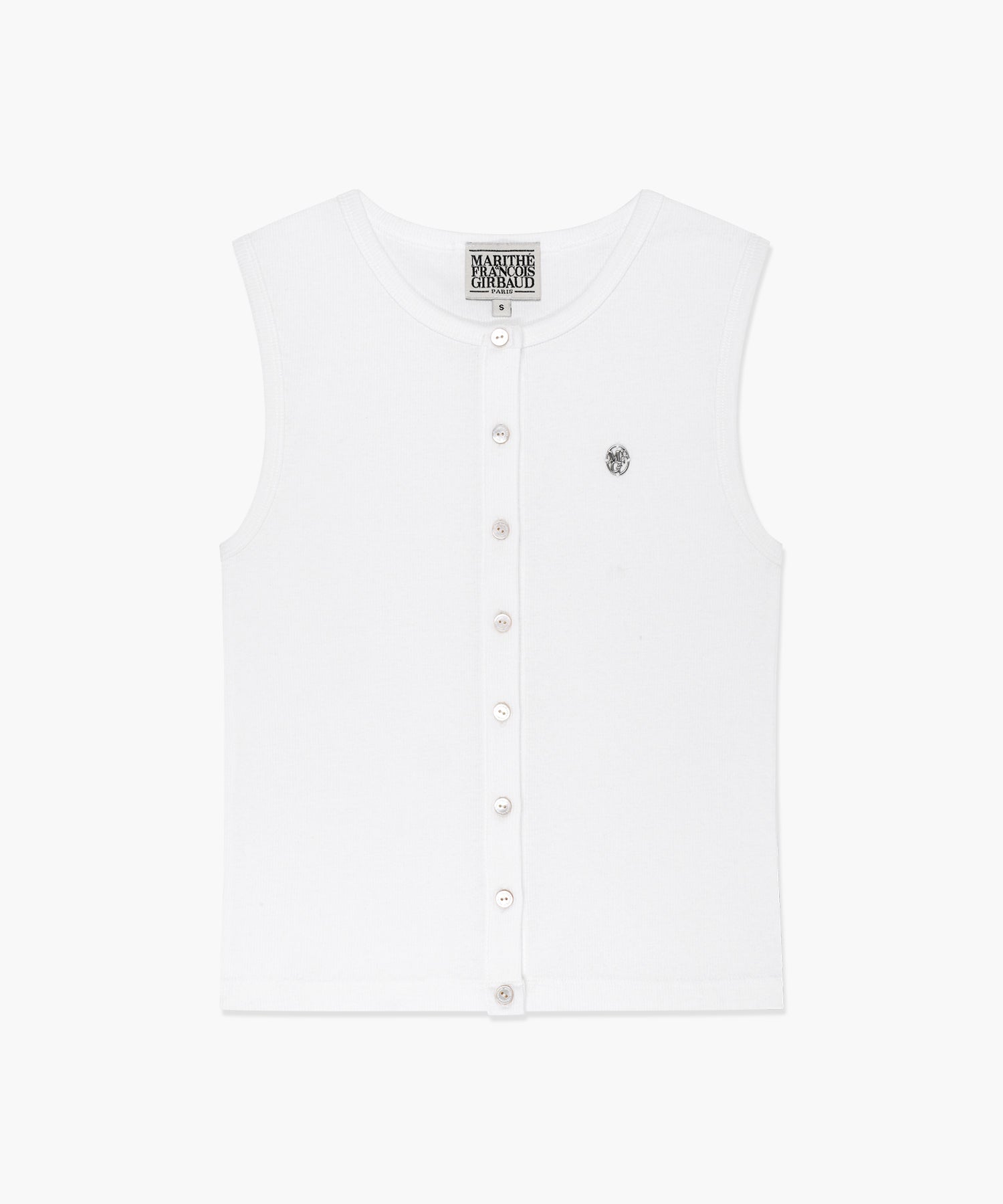 Marithe & Francois Girbaud - Button Up Sleeveless (White) product image 6 | TRAB K-Fashion Australia