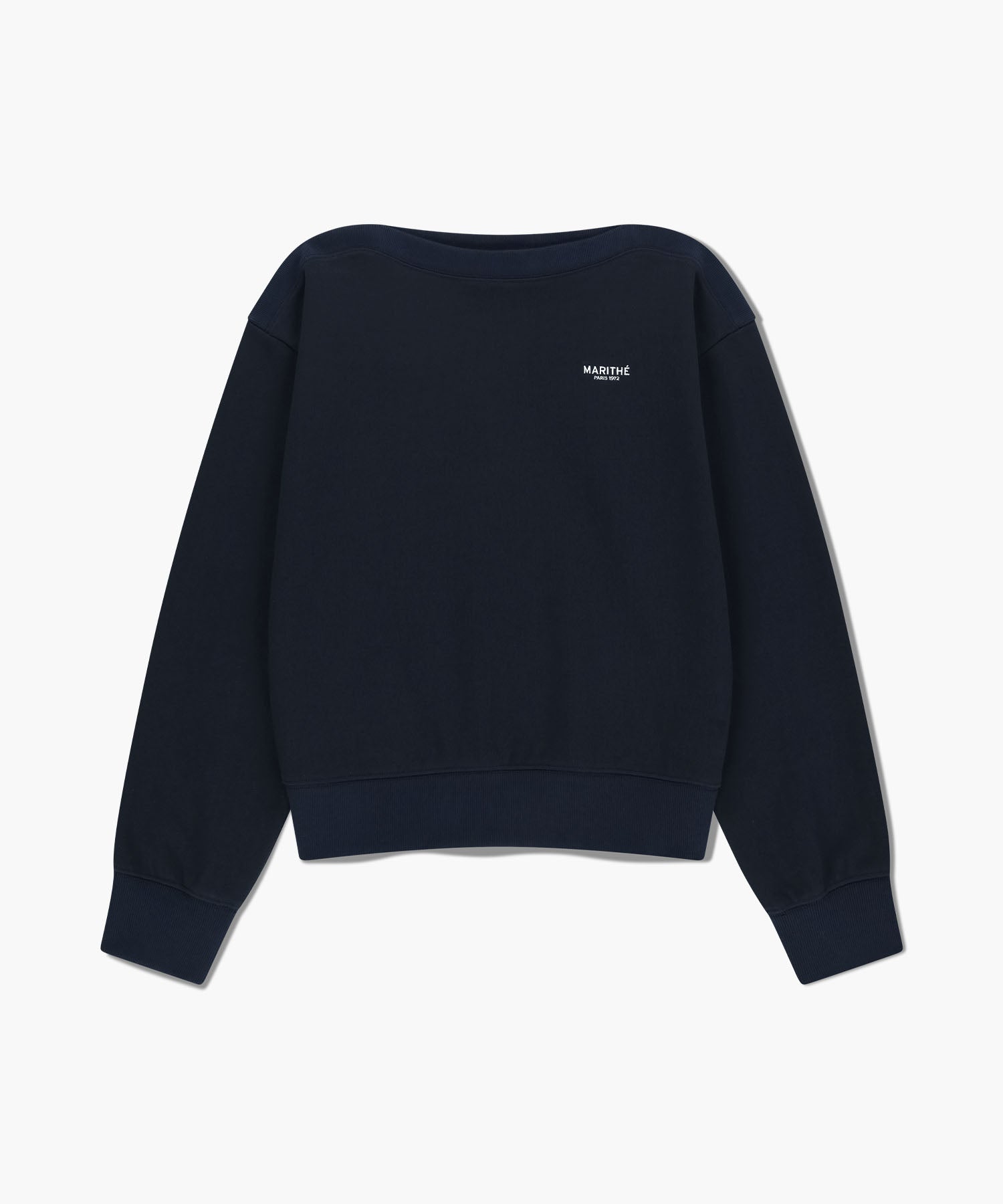 Marithe & Francois Girbaud - Boat Neck Oversized Sweatshirt (Navy) product image 6 | TRAB K-Fashion Australia
