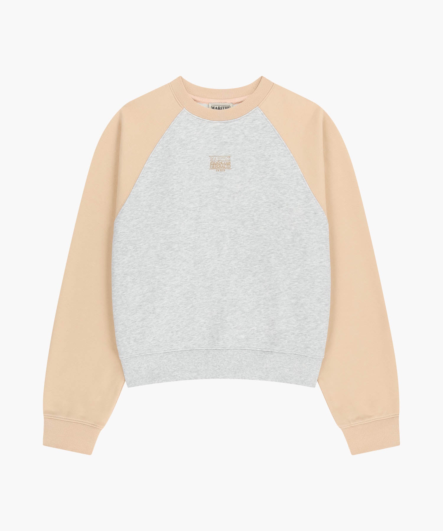 Marithe & Francois Girbaud - Block Classic Logo Raglan Crop Sweatshirt (Coral Pink) product image 6 | TRAB K-Fashion Australia