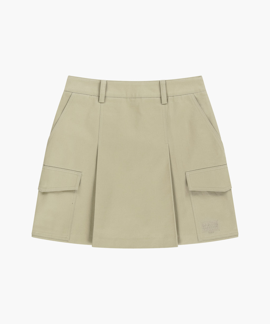 Marithe & Francois Girbaud - Cotton Cargo Mini Skirt (Beige) product image 9 | TRAB K-Fashion Australia