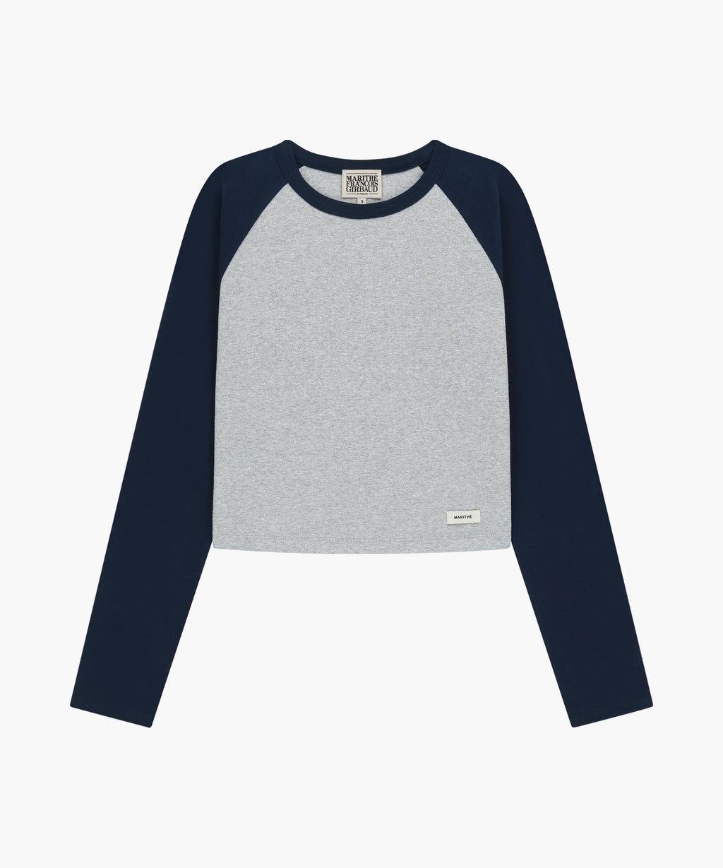 Marithe & Francois Girbaud - Basic Crop Long Sleeve (Heather Gray) product image 6 | TRAB K-Fashion Australia