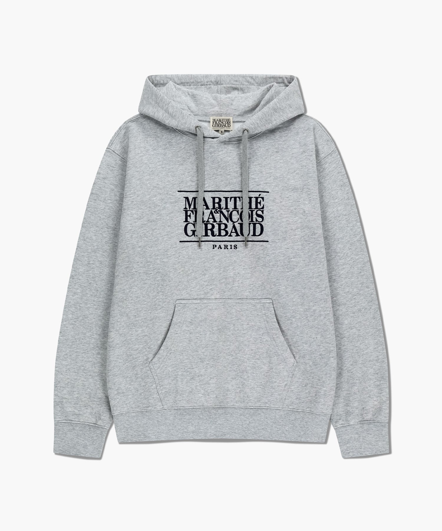 Marithe & Francois Girbaud - Classic Logo Embroidery Hoodie (brushed) (Heather Gray) product image 1 | TRAB K-Fashion Australia