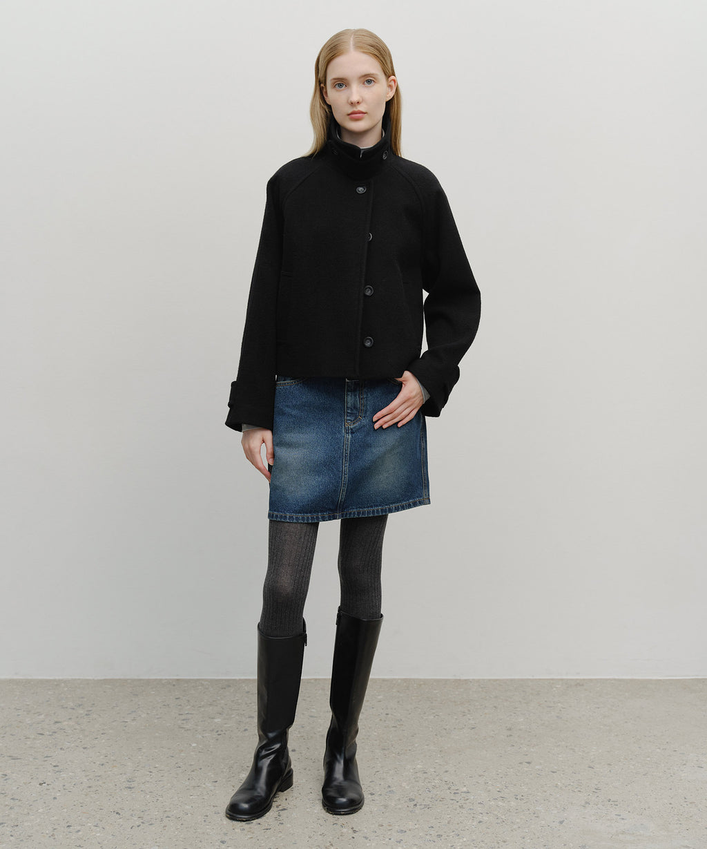 Marithe & Francois Girbaud - Oversized Crop Coat (Black) product image 6 | TRAB K-Fashion Australia