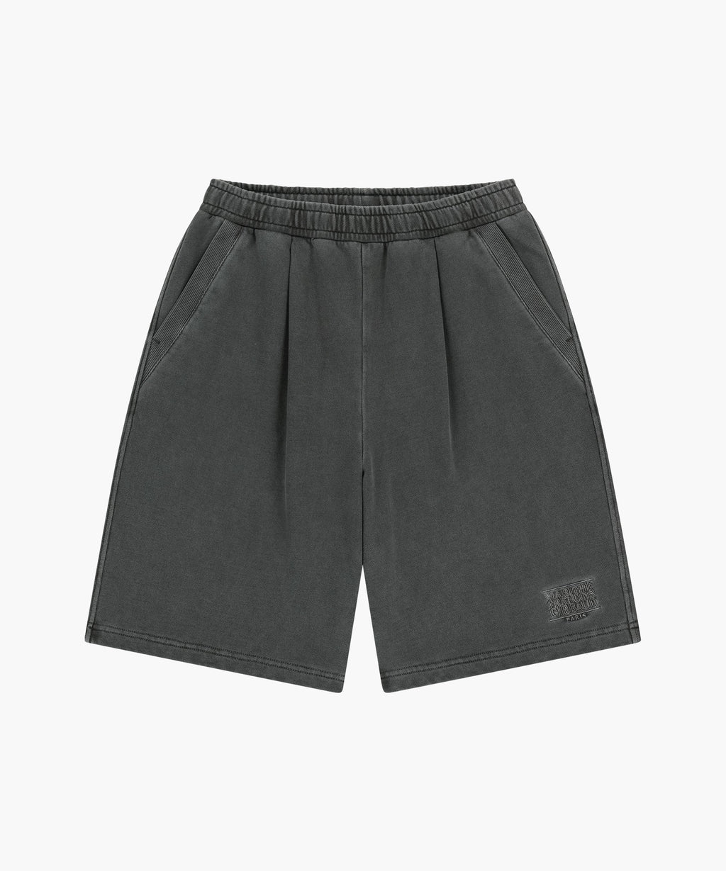 Marithe & Francois Girbaud - Outline Classic Logo Dyeing Bermuda Sweat Shorts (Charcoal) product image 6 | TRAB K-Fashion Australia