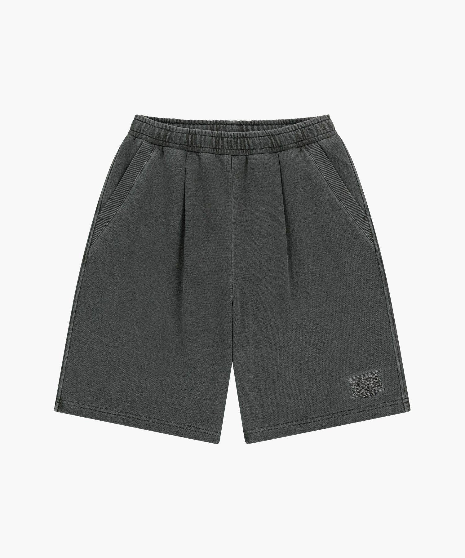 Marithe & Francois Girbaud - Outline Classic Logo Dyeing Bermuda Sweat Shorts (Charcoal) product image 6 | TRAB K-Fashion Australia
