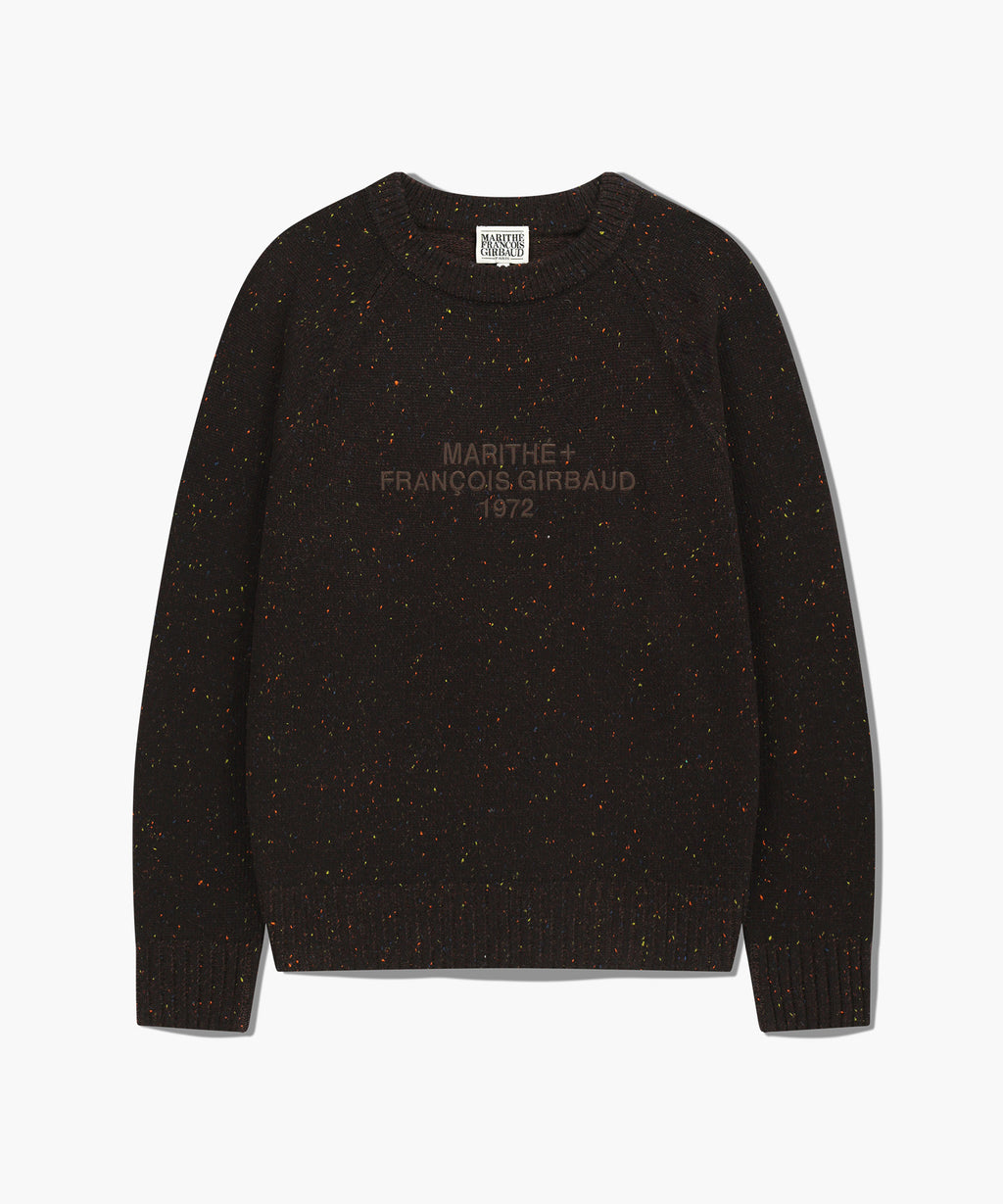 Marithe & Francois Girbaud - Lettering Logo Knit Pullover (Brown) product image 6 | TRAB K-Fashion Australia