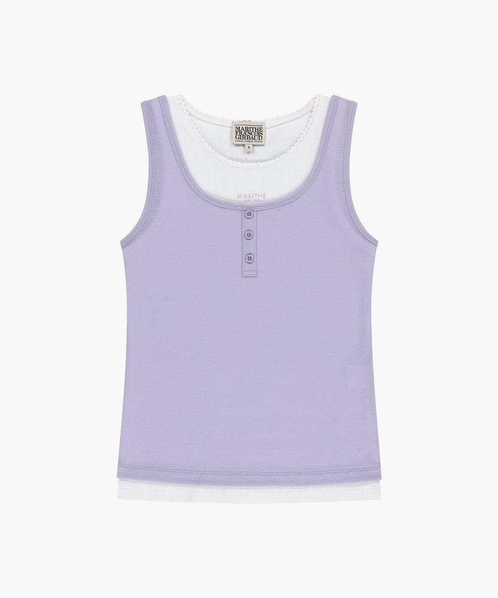 Marithe & Francois Girbaud - Layered Sleeveless (Lavender) product image 6 | TRAB K-Fashion Australia