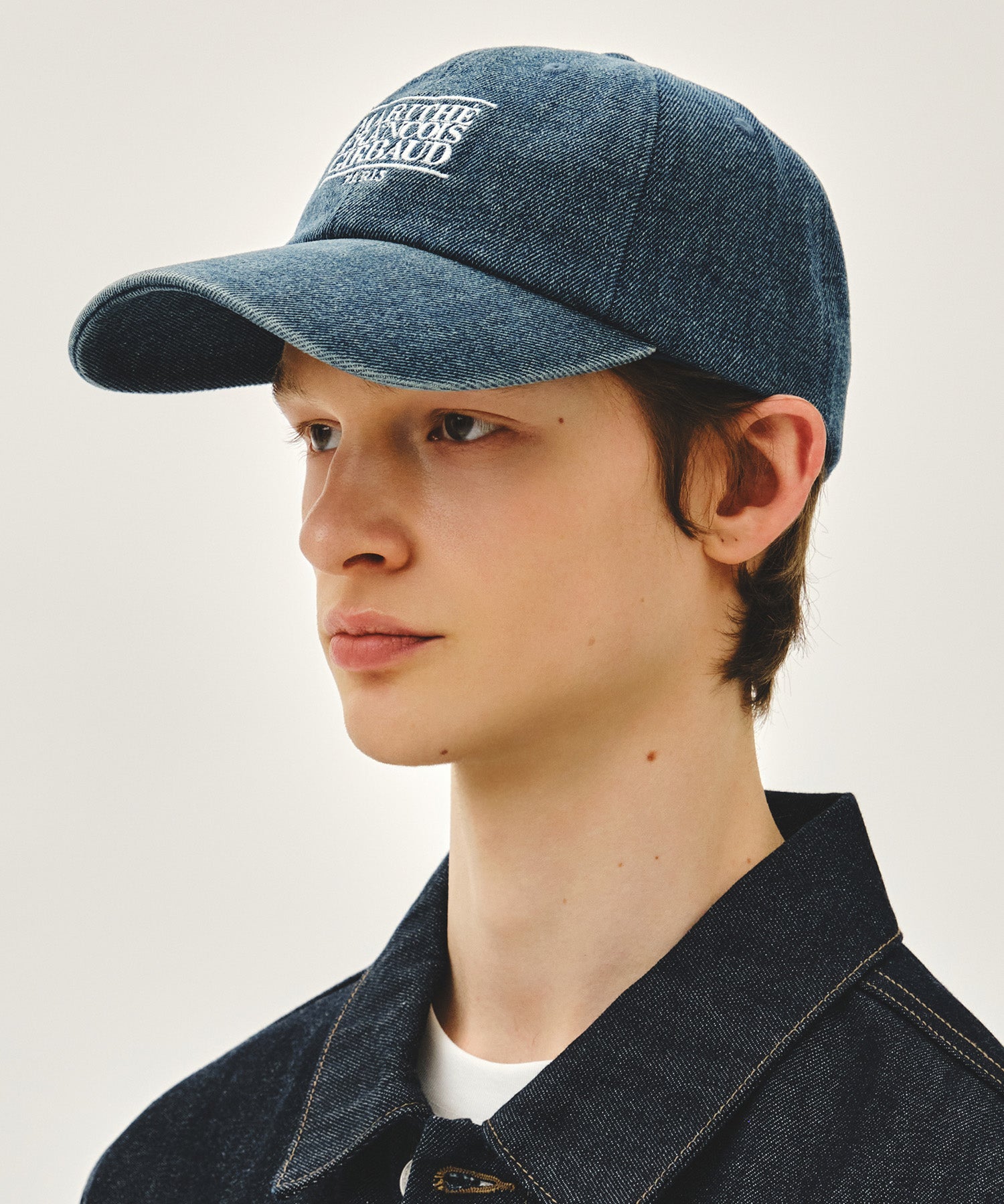 Marithe & Francois Girbaud - Denim Washing Small Classic Logo Covered Cap (Blue) product image 6 | TRAB K-Fashion Australia