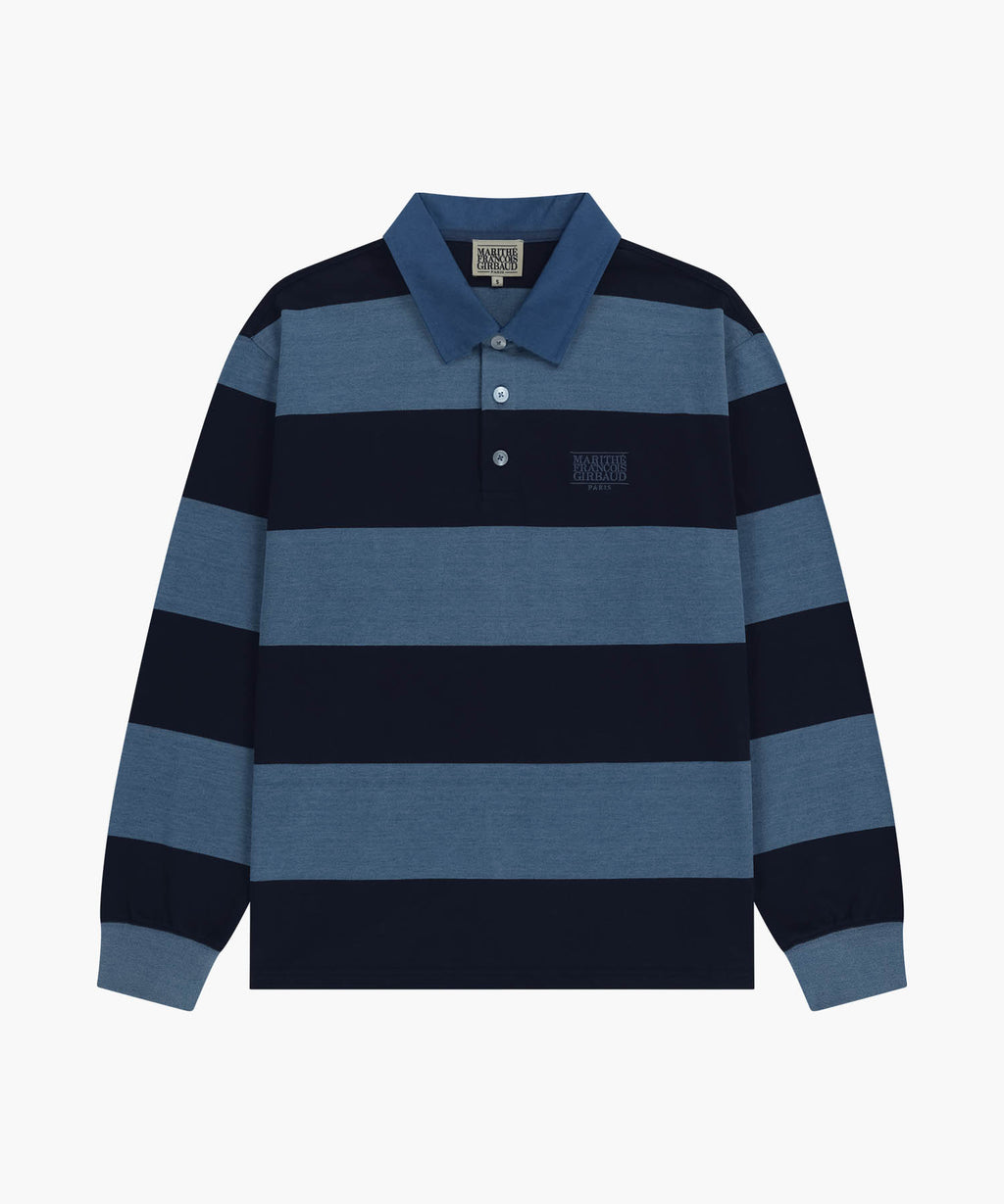 Marithe & Francois Girbaud - Washed Denim Collar Long Sleeve Tee (Blue) product image 6 | TRAB K-Fashion Australia