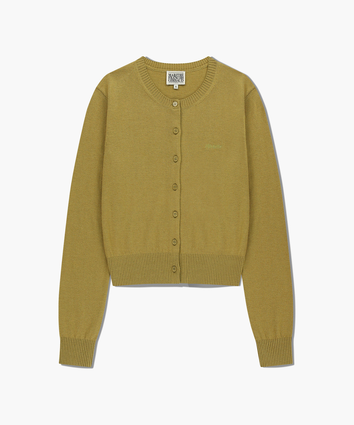 Marithe & Francois Girbaud - Half Knit Round Neck Cardigan Set Up (Olive) product image 6 | TRAB K-Fashion Australia