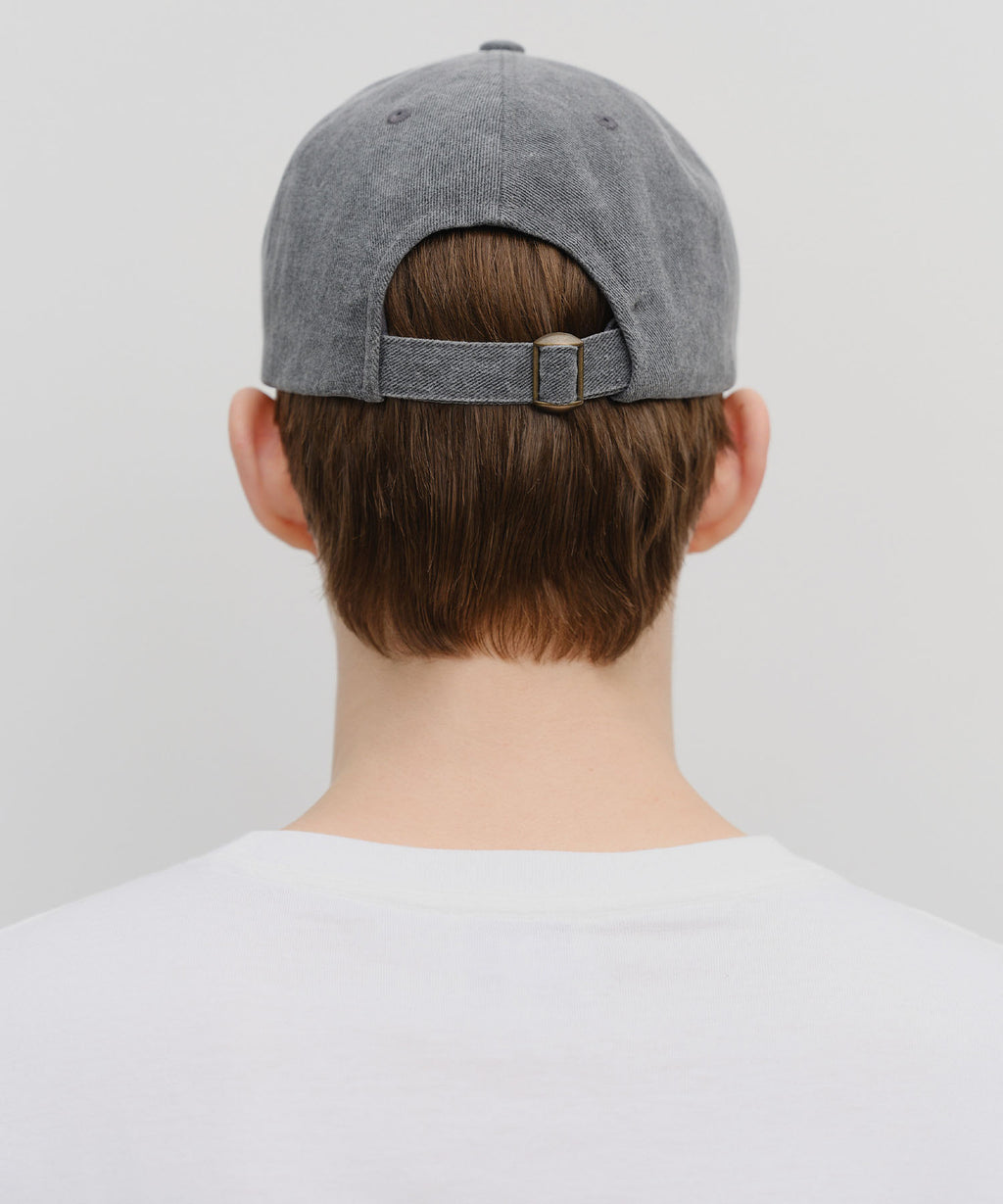 Marithe & Francois Girbaud - Lettering Graphic Flat Brim Cap (Charcoal) product image 6 | TRAB K-Fashion Australia