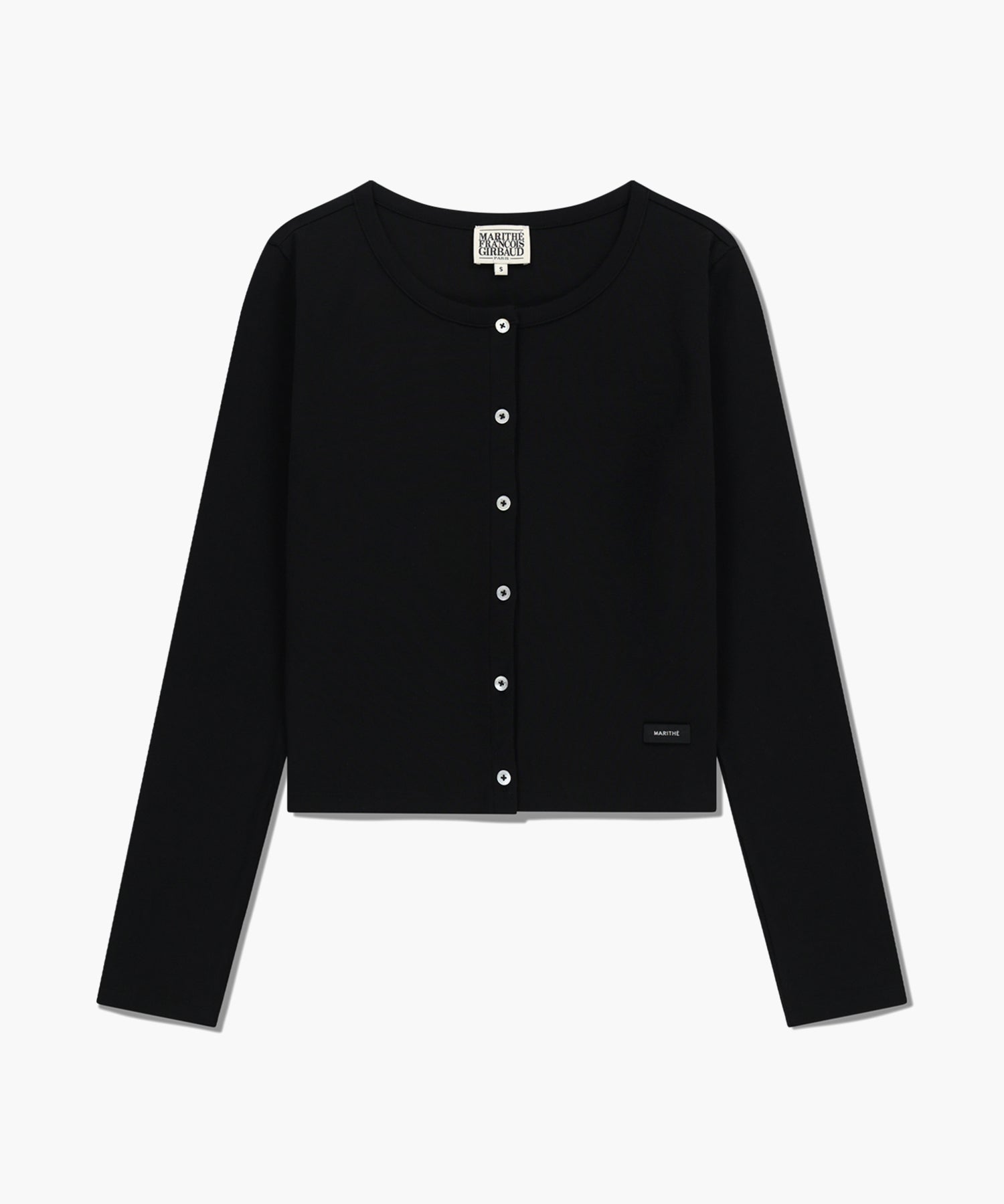 Marithe & Francois Girbaud - Basic Cotton Cardigan (Black) product image 6 | TRAB K-Fashion Australia