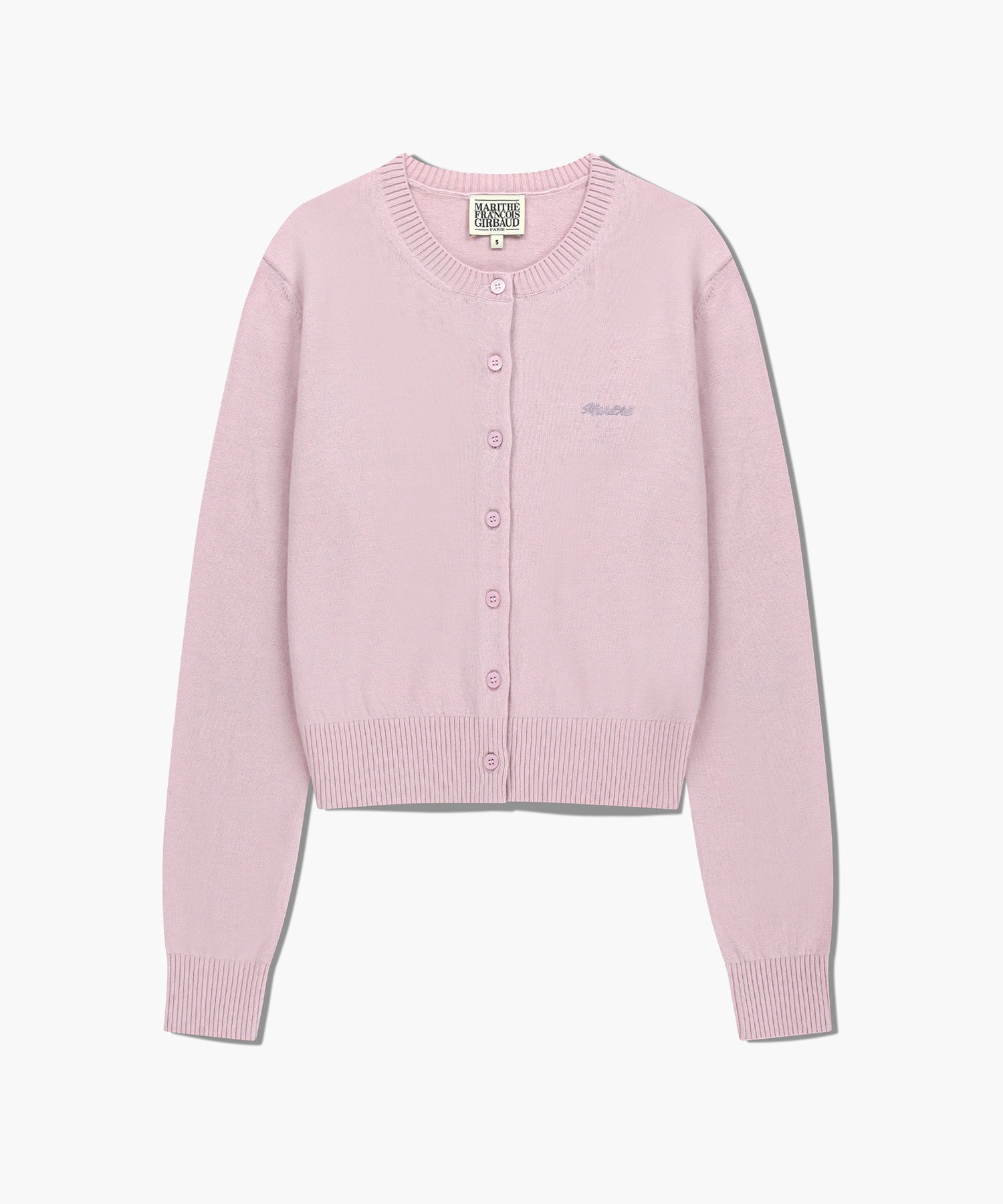 Marithe & Francois Girbaud - Half Knit Round Neck Cardigan Set Up (Pink) product image 6 | TRAB K-Fashion Australia