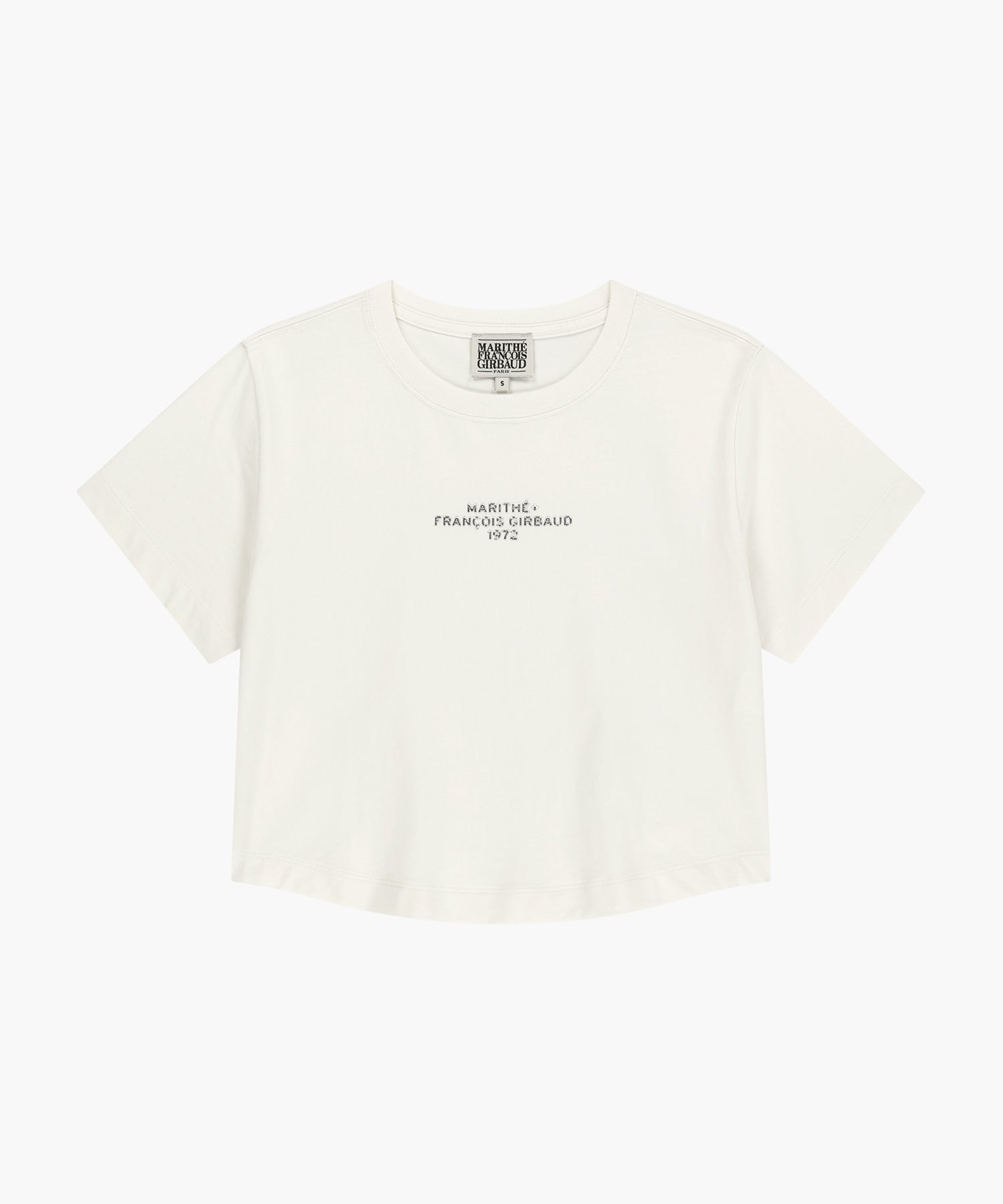 Marithe & Francois Girbaud - Silver Lettering Crop Tee (Ivory) product image 6 | TRAB K-Fashion Australia