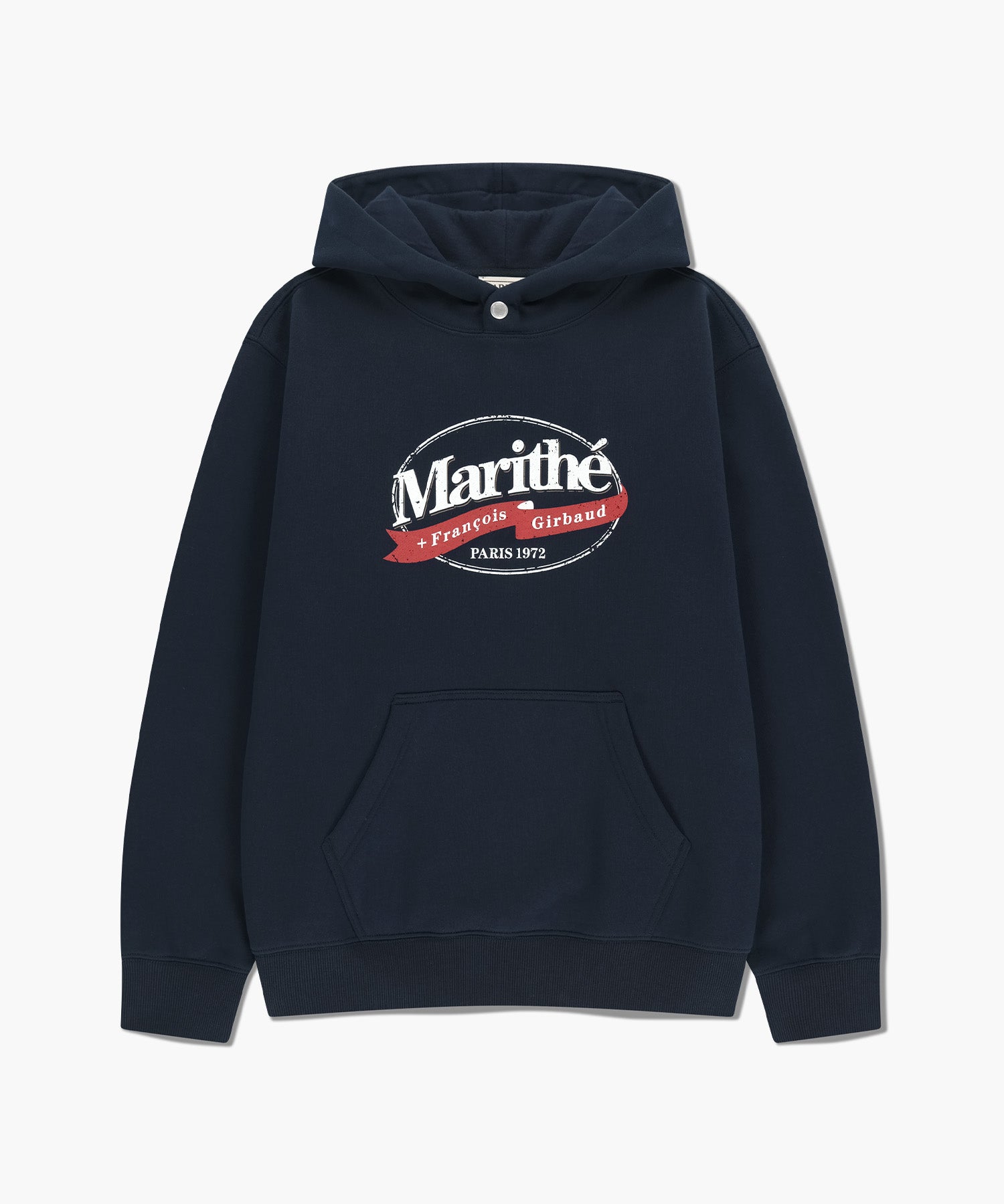 Marithe & Francois Girbaud - Vintage Stamp Graphic Hoodie (brushed) (Navy) product image 6 | TRAB K-Fashion Australia