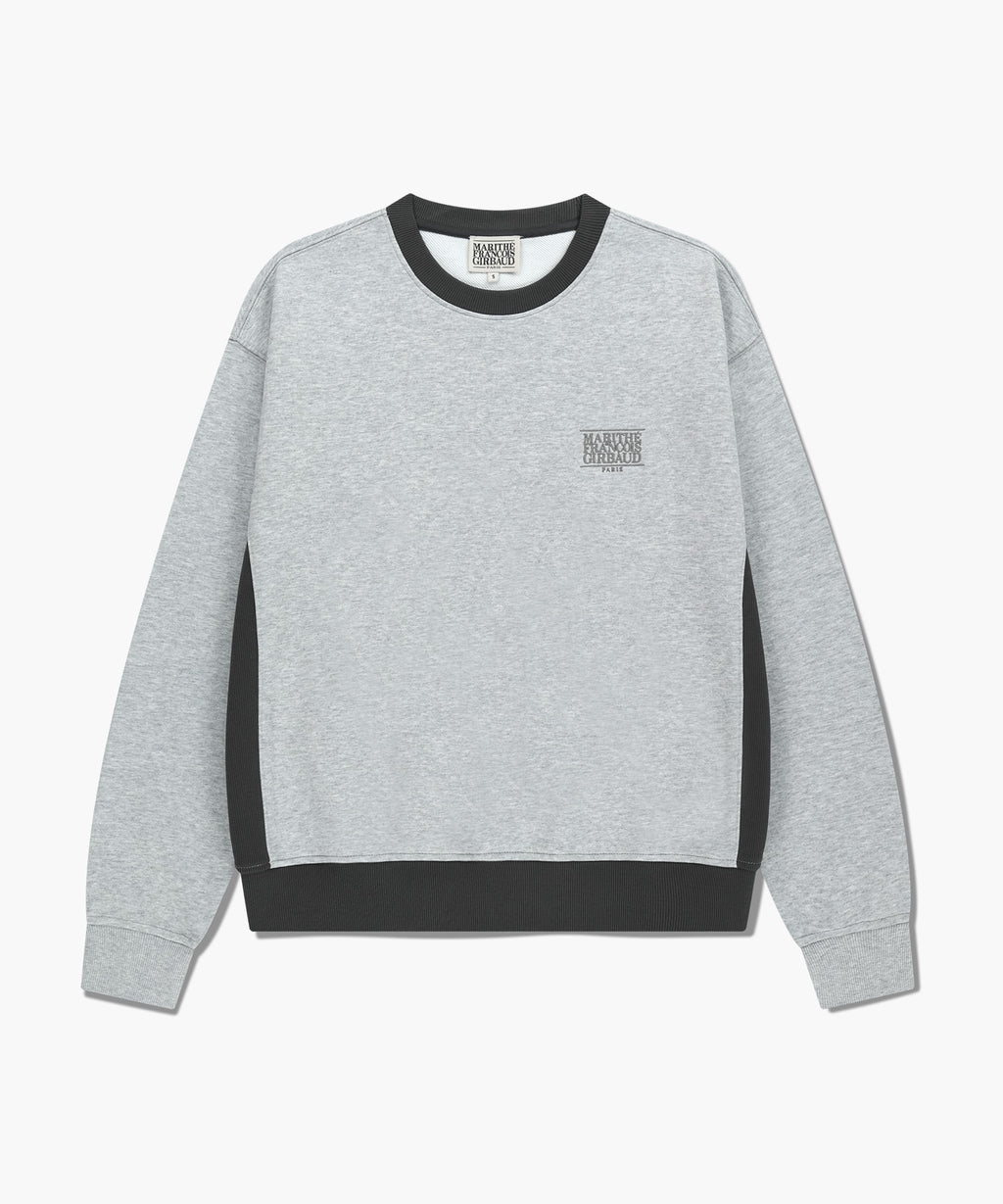 Marithe & Francois Girbaud - Classic Logo Side Color Block Sweatshirt (Heather Gray) product image 6 | TRAB K-Fashion Australia