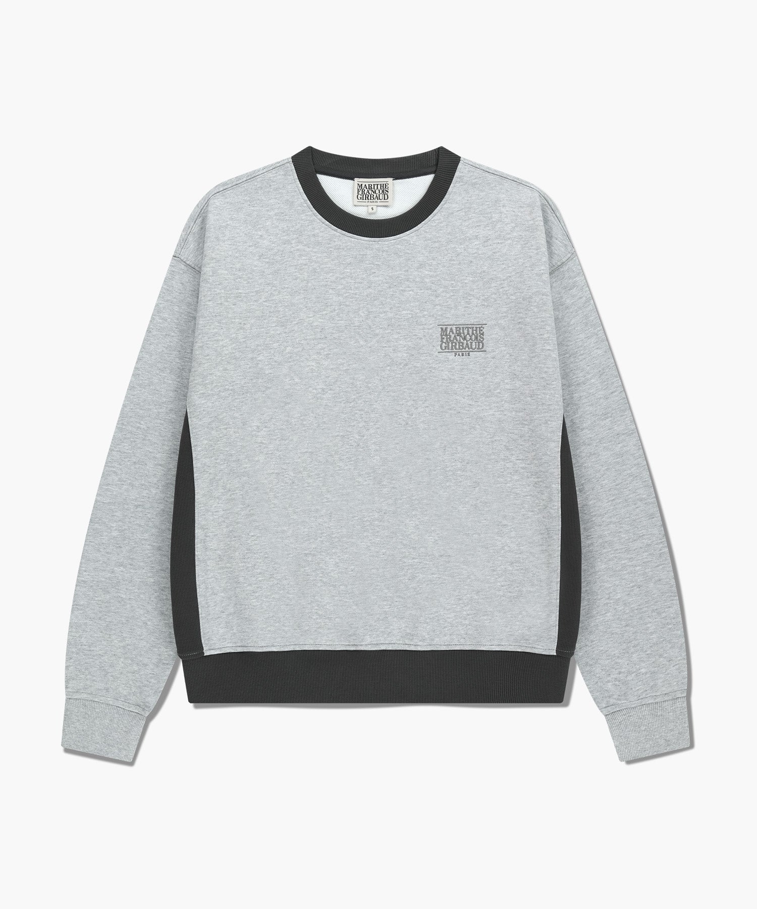 Marithe & Francois Girbaud - Classic Logo Side Color Block Sweatshirt (Heather Gray) product image 6 | TRAB K-Fashion Australia