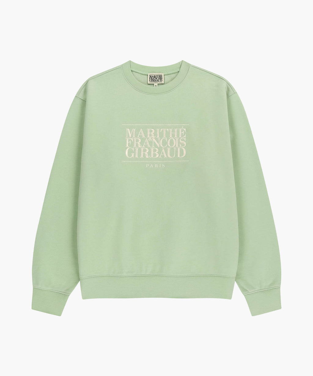 Marithe & Francois Girbaud - Classic Logo Embroidery Sweatshirt (Light Green) product image 6 | TRAB K-Fashion Australia