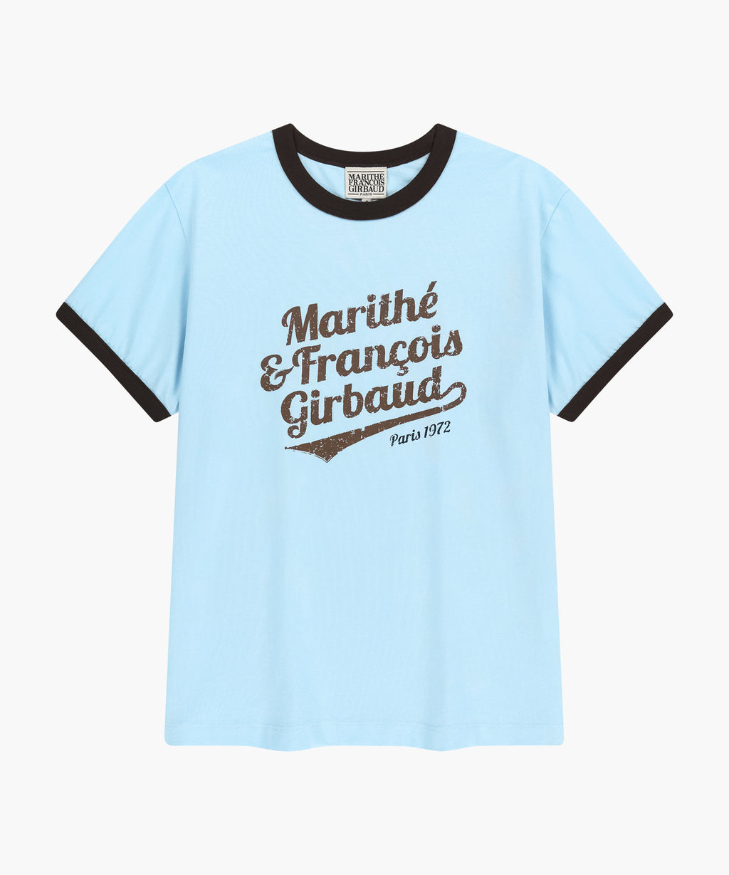 Marithe & Francois Girbaud - Vintage Logo Ringer Tee (Sky Blue) product image 6 | TRAB K-Fashion Australia