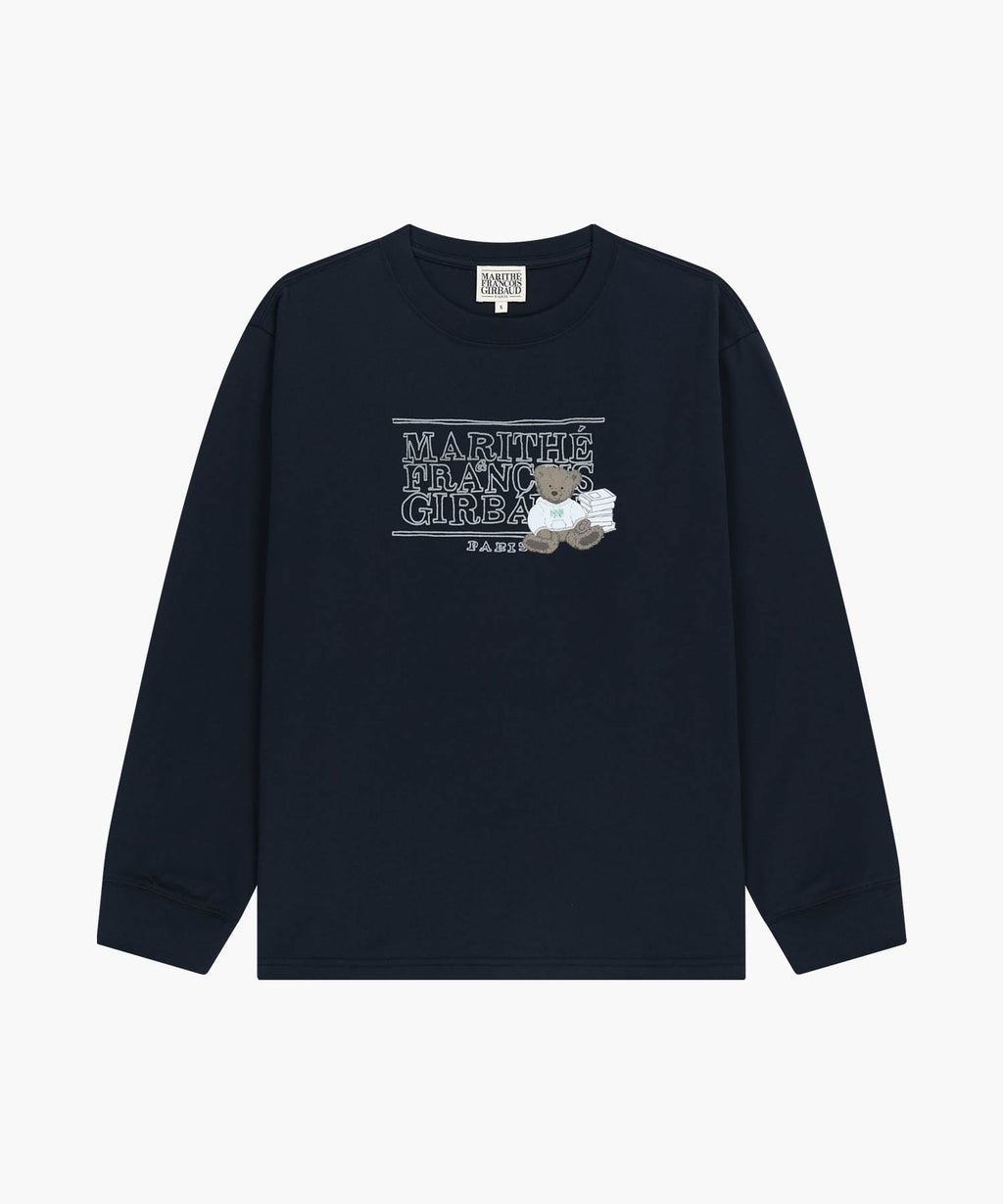 Marithe & Francois Girbaud - Doodle Classic Logo Long Sleeve Tee (Navy) product image 6 | TRAB K-Fashion Australia