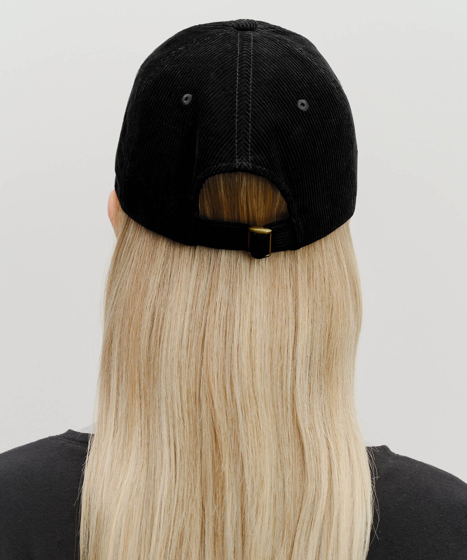 Marithe & Francois Girbaud - Logo Corduroy Covered Cap (Black) product image 6 | TRAB K-Fashion Australia