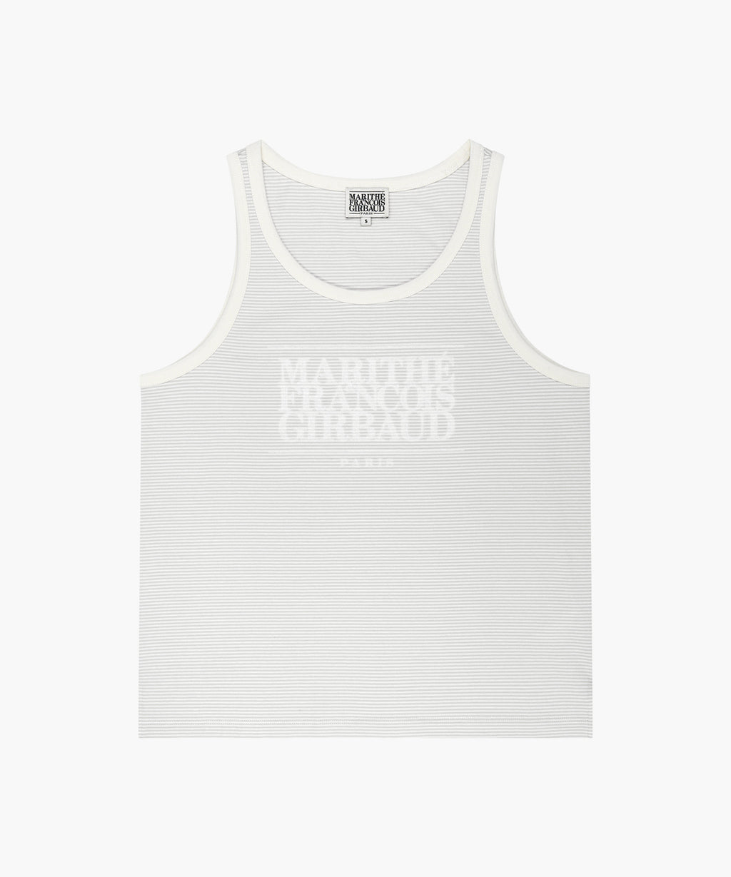 Marithe & Francois Girbaud - Shadow Classic Logo Sleeveless (Ivory) product image 6 | TRAB K-Fashion Australia