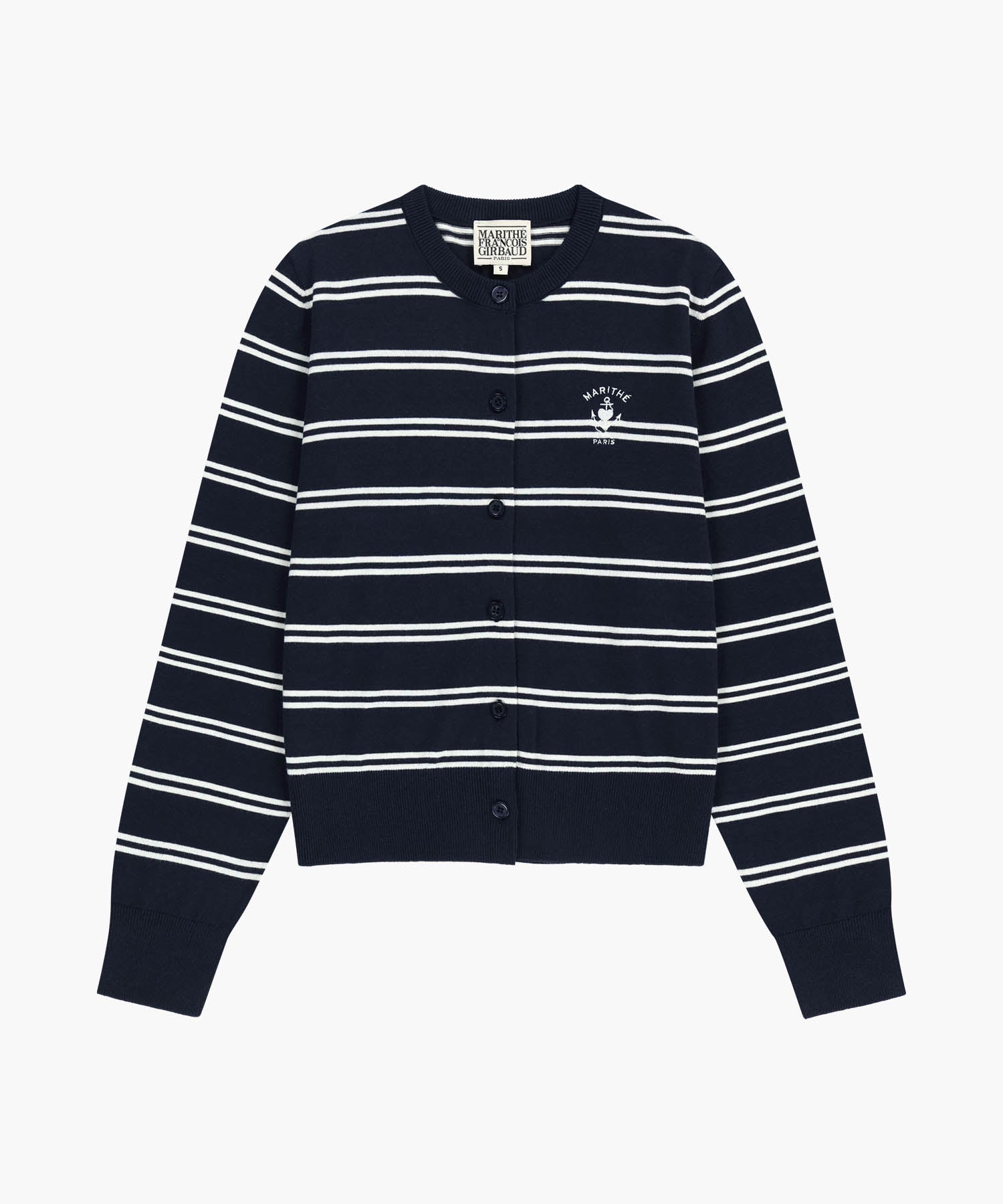 Marithe & Francois Girbaud - Stripe Knit Cardigan (Navy) product image 6 | TRAB K-Fashion Australia
