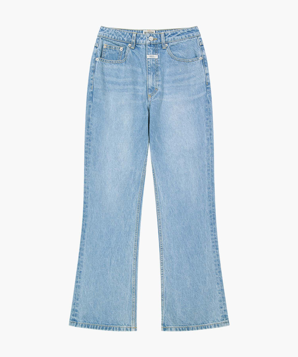 Marithe & Francois Girbaud - Relaxed Fit Boots-cut Denim Pants (Light Blue) product image 6 | TRAB K-Fashion Australia