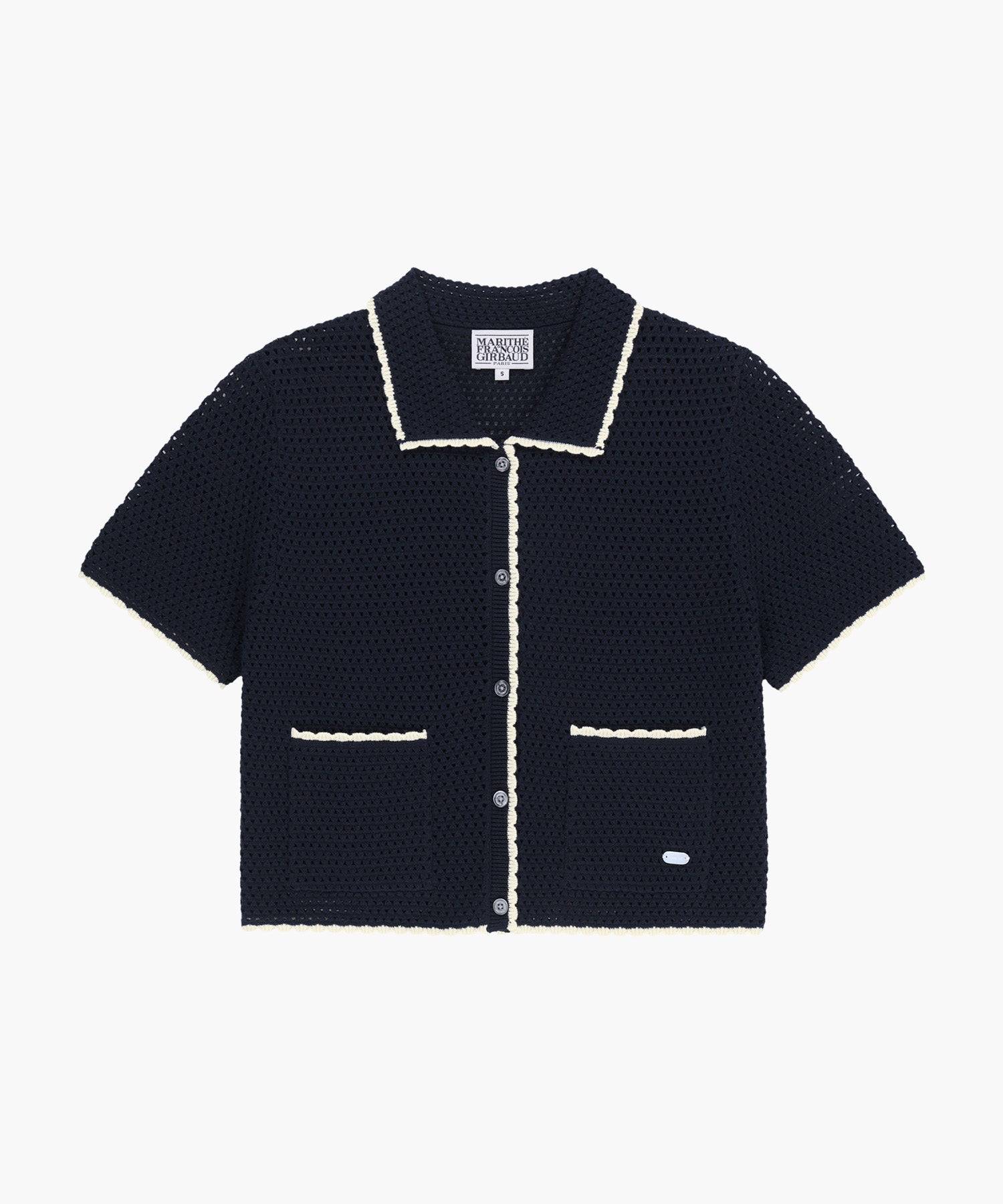 Marithe & Francois Girbaud - Crochet Half Knit Cardigan (Navy) product image 6 | TRAB K-Fashion Australia