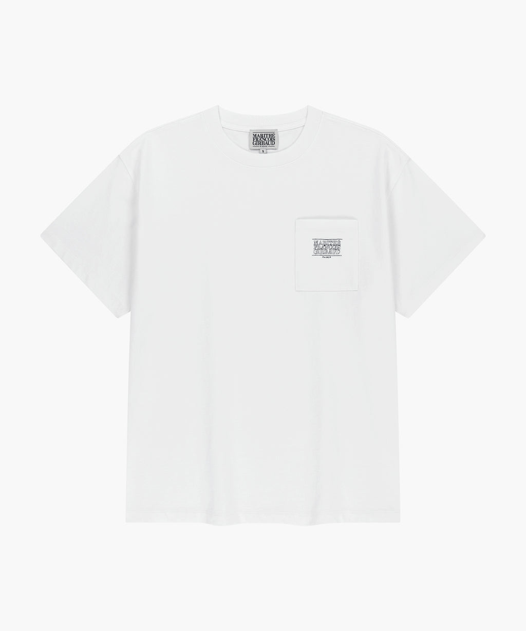 Marithe & Francois Girbaud - Doodle Classic Logo Pocket Tee (White) product image 6 | TRAB K-Fashion Australia