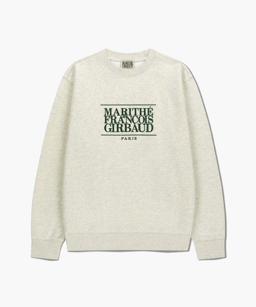 Marithe & Francois Girbaud - Classic Logo Embroidery Sweatshirt (brushed) (Oatmeal) product image 6 | TRAB K-Fashion Australia