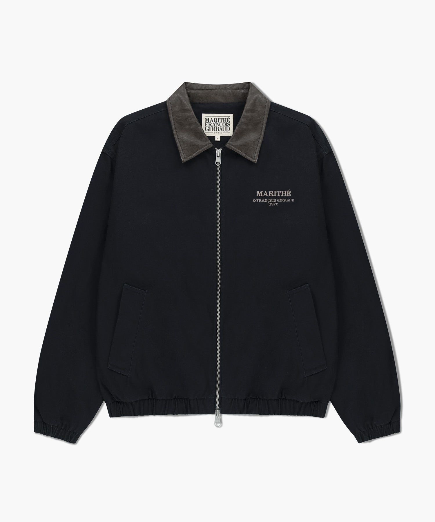 Marithe & Francois Girbaud - Graphic Embroidery Cotton Bomber Jacket (Navy) product image 6 | TRAB K-Fashion Australia