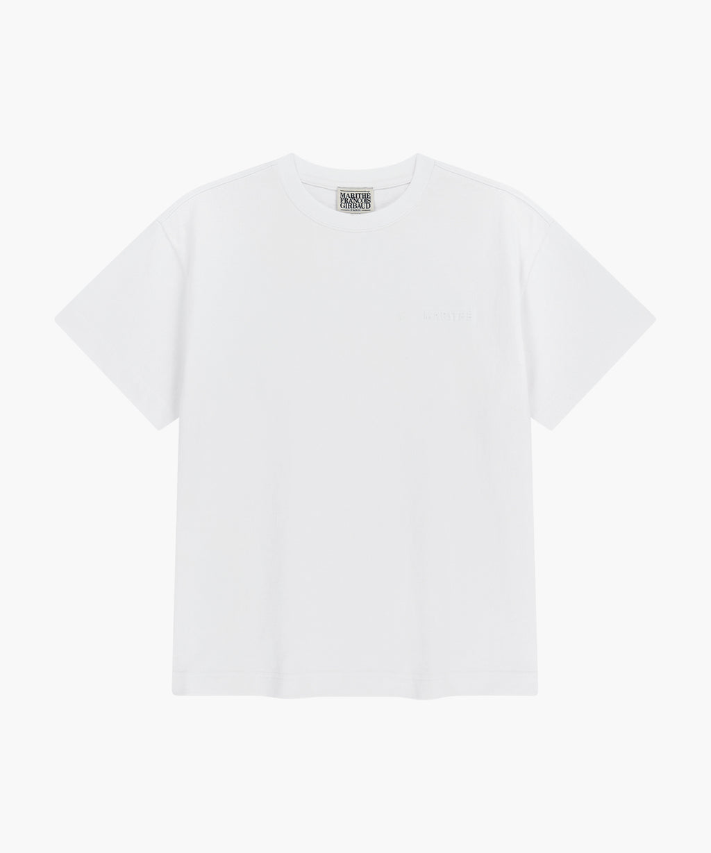 Marithe & Francois Girbaud - Embo Small Regular Logo Tee (White) product image 6 | TRAB K-Fashion Australia