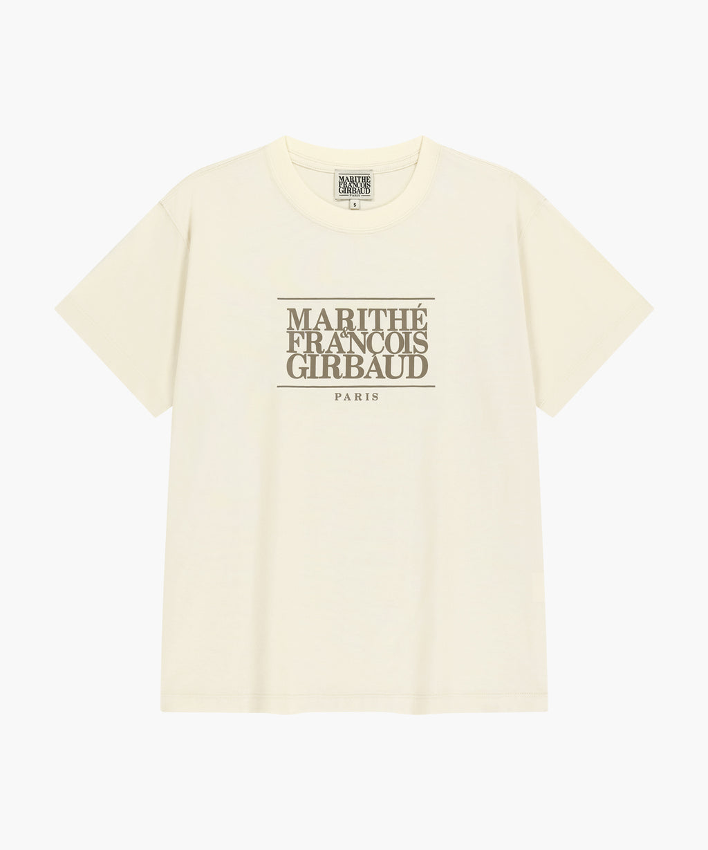 Marithe & Francois Girbaud - Classic Logo Tee (Cream) product image 6 | TRAB K-Fashion Australia
