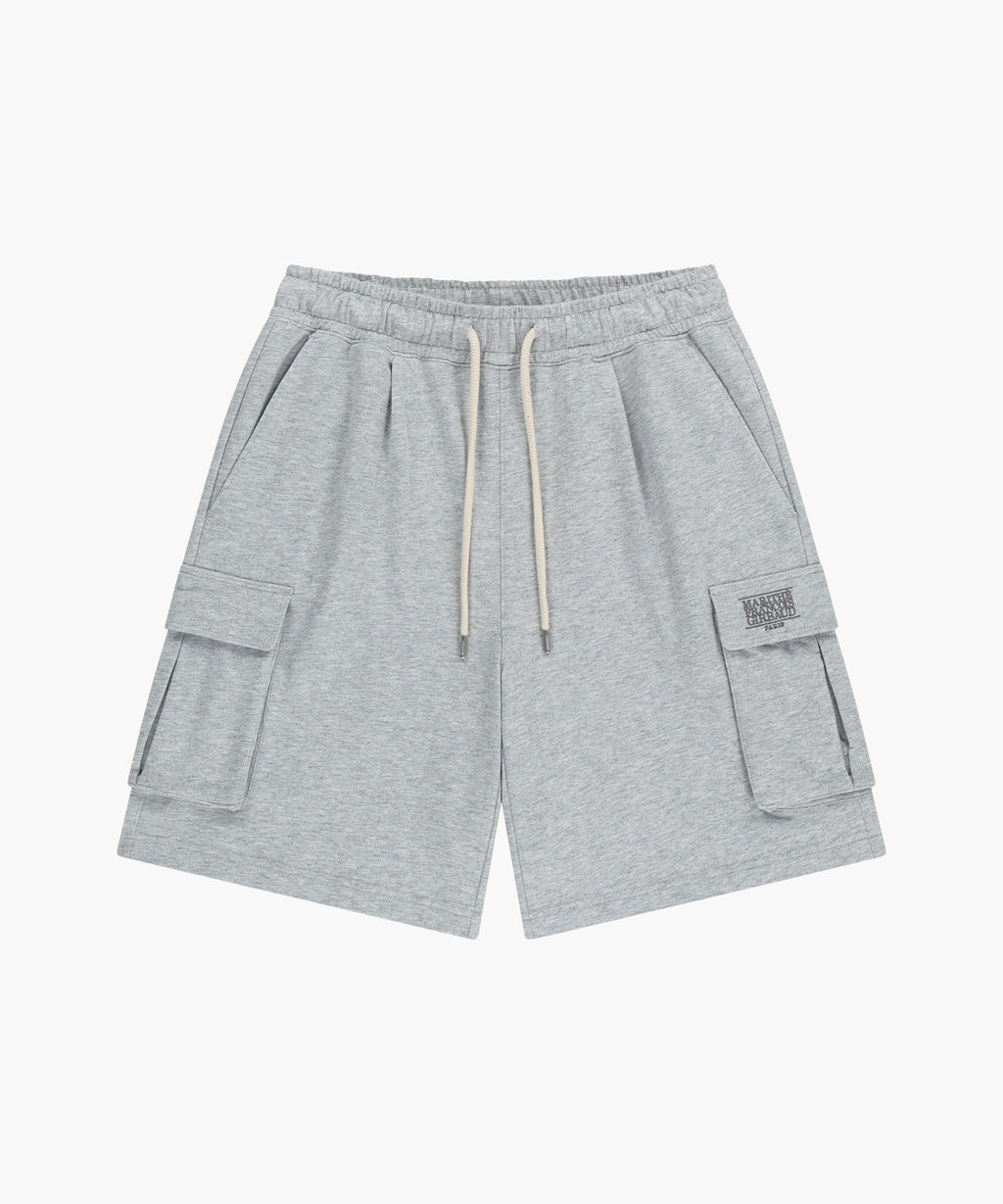 Marithe & Francois Girbaud - Classic Logo Cargo Sweat Shorts (Heather Gray) product image 6 | TRAB K-Fashion Australia