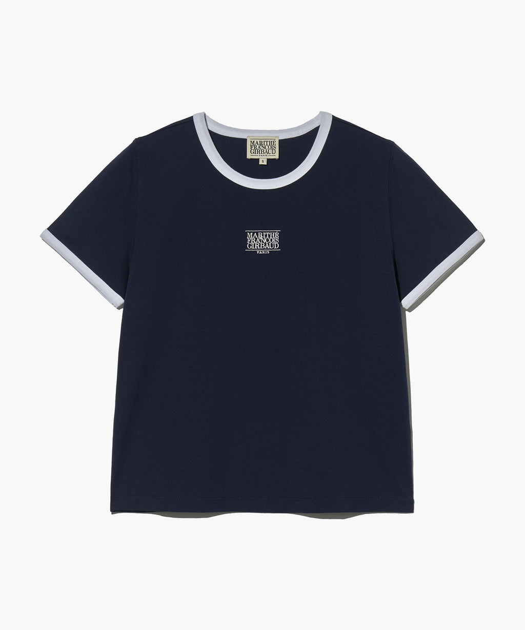 Marithe & Francois Girbaud - [Pre-order – Ships 19 Jun] Classic Logo Ringer Tee (Navy) product image 6 | TRAB K-Fashion Australia