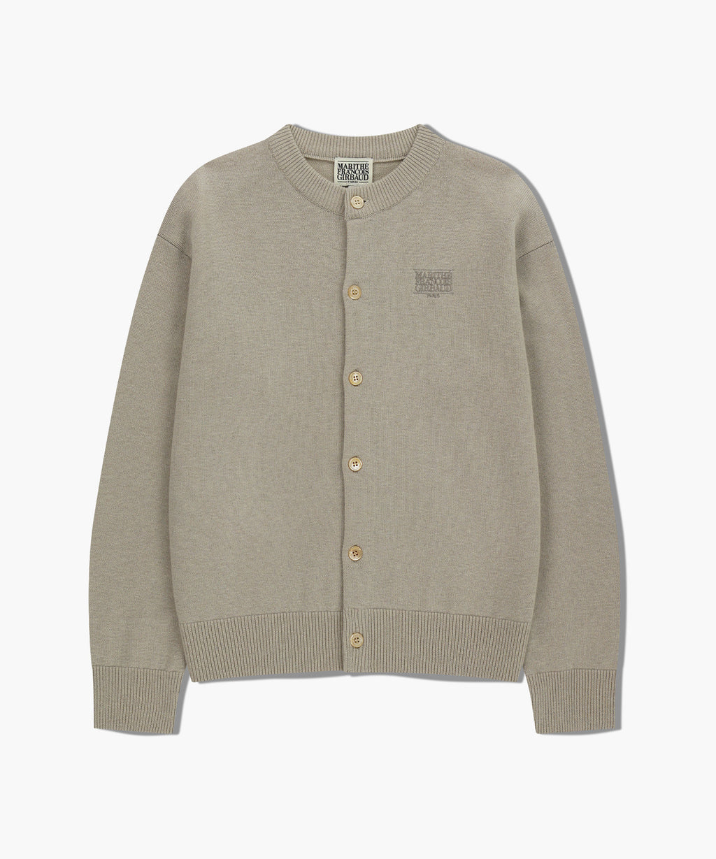 Marithe & Francois Girbaud - Basic Round Neck Cardigan (Beige) product image 6 | TRAB K-Fashion Australia