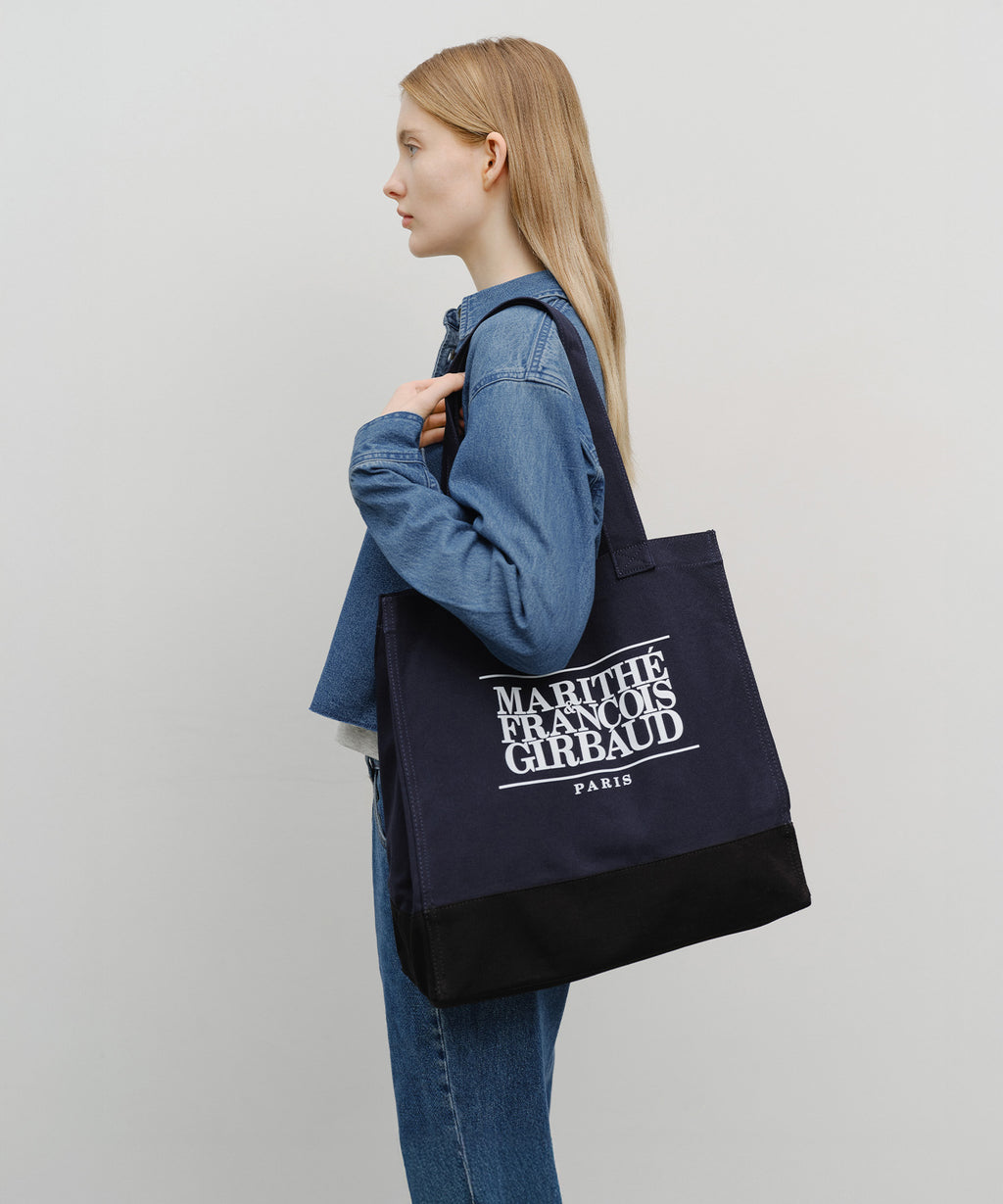 Marithe & Francois Girbaud - Classic Logo Big Shopper Bag (Navy) product image 6 | TRAB K-Fashion Australia