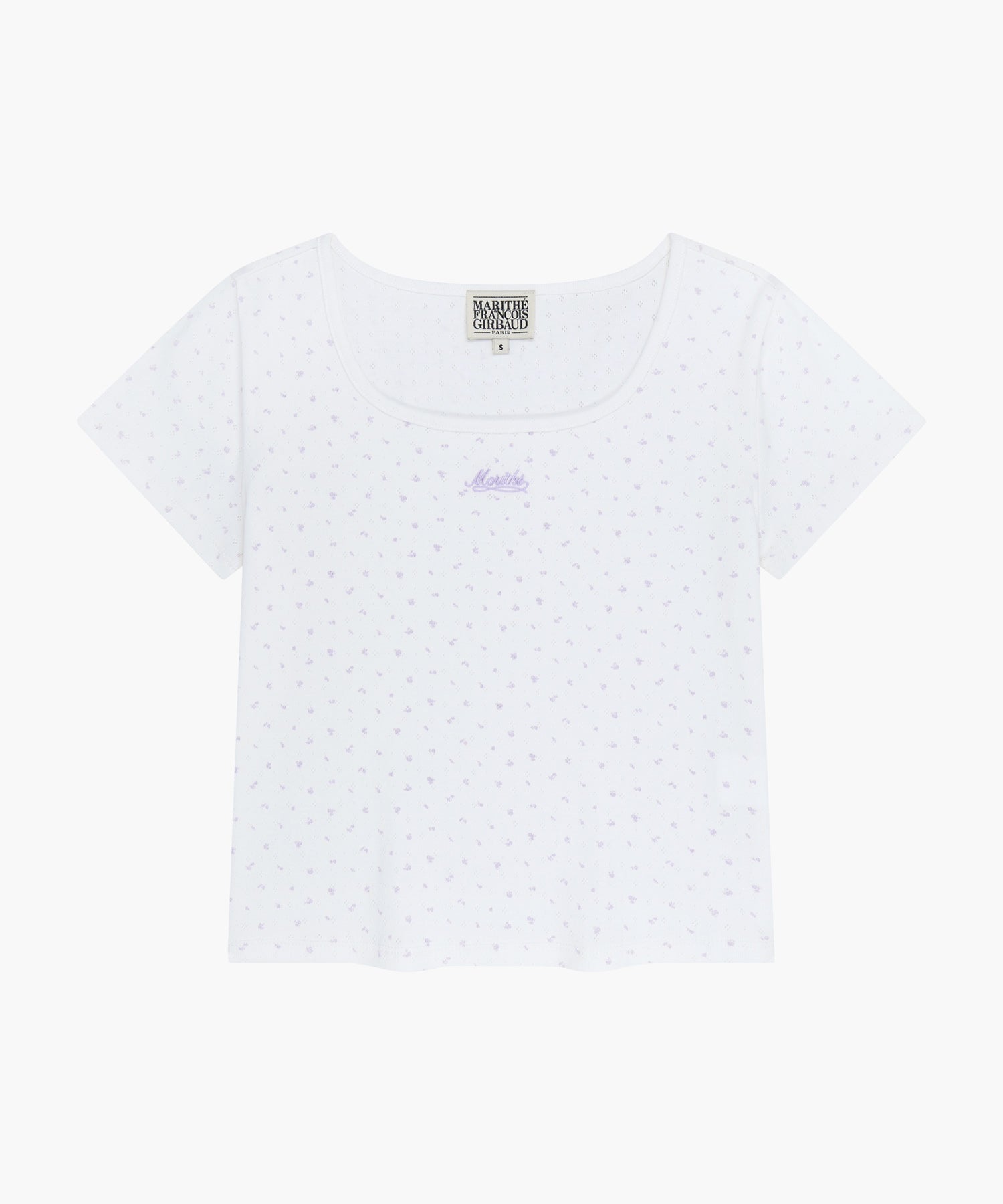Marithe & Francois Girbaud - Flower Slim Crop Tee (Ivory) product image 6 | TRAB K-Fashion Australia