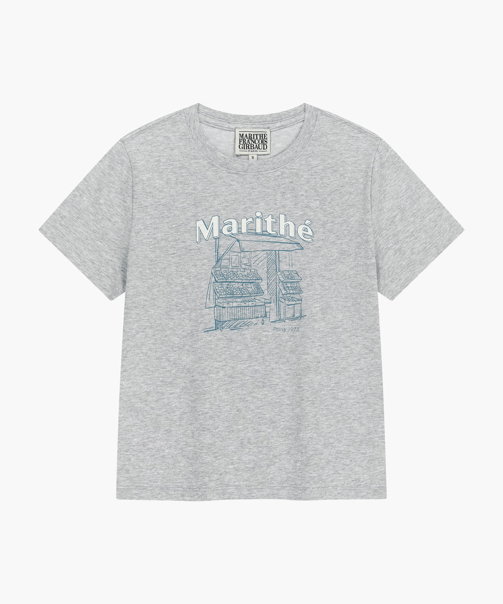 Marithe & Francois Girbaud - French Fruit Shop Graphic Tee (Heather Gray) product image 6 | TRAB K-Fashion Australia