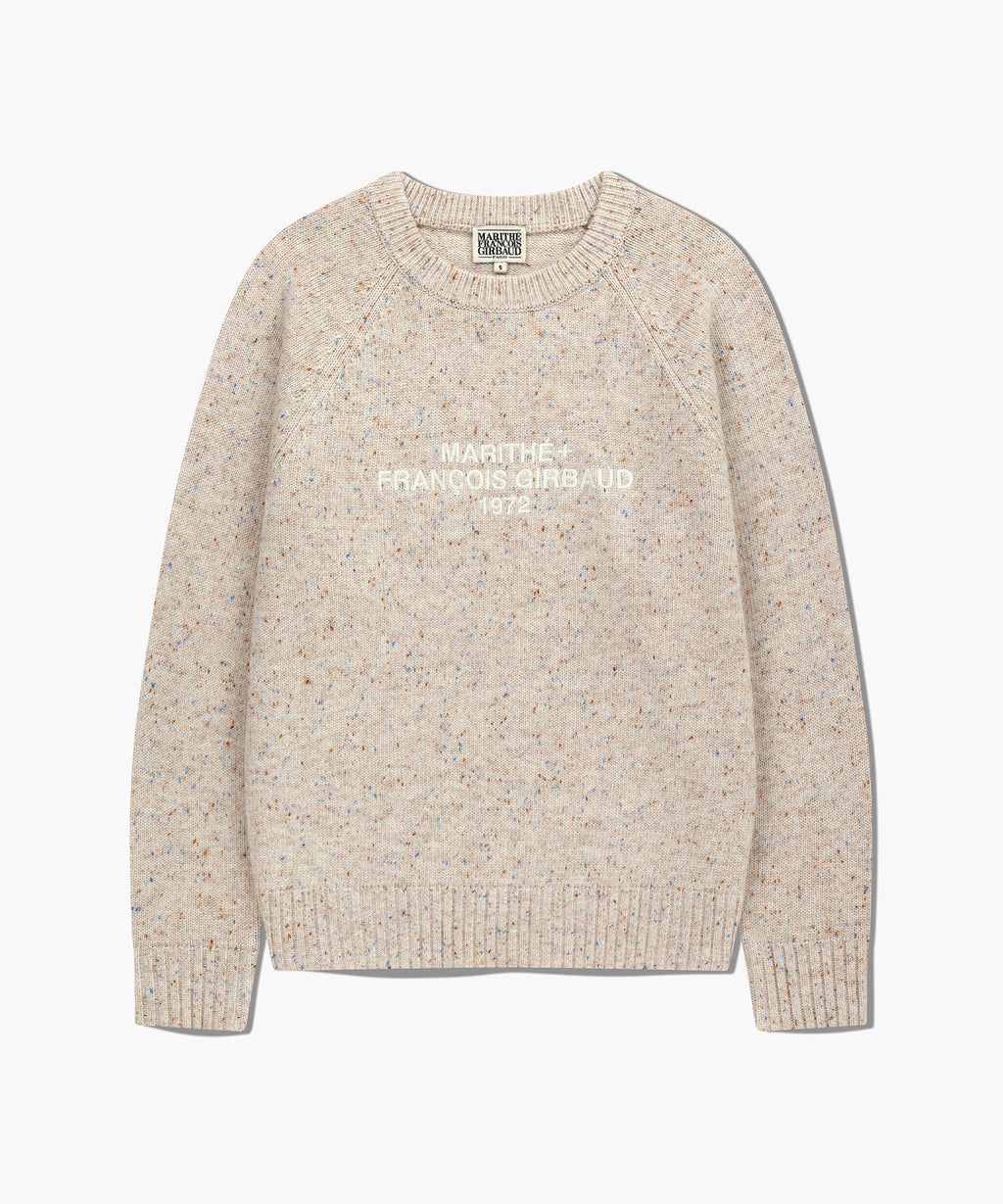 Marithe & Francois Girbaud - Lettering Logo Knit Pullover (Beige) product image 8 | TRAB K-Fashion Australia