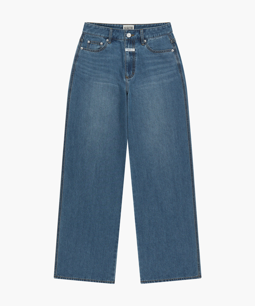 Marithe & Francois Girbaud - Summer Semi Wide Denim Pants (Blue) product image 6 | TRAB K-Fashion Australia