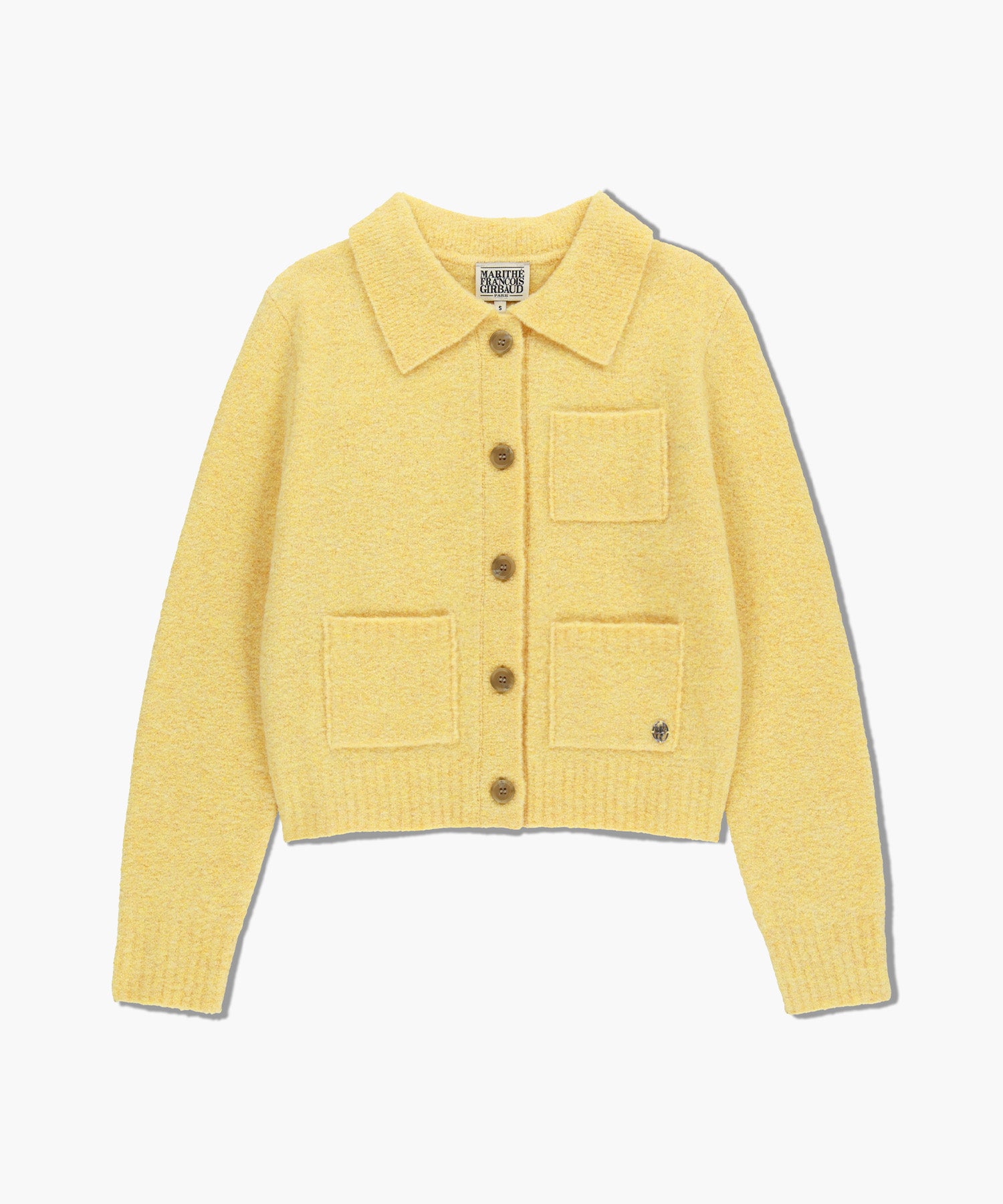 Marithe & Francois Girbaud - 3 Pocket Boucle Cardigan (Yellow) product image 6 | TRAB K-Fashion Australia