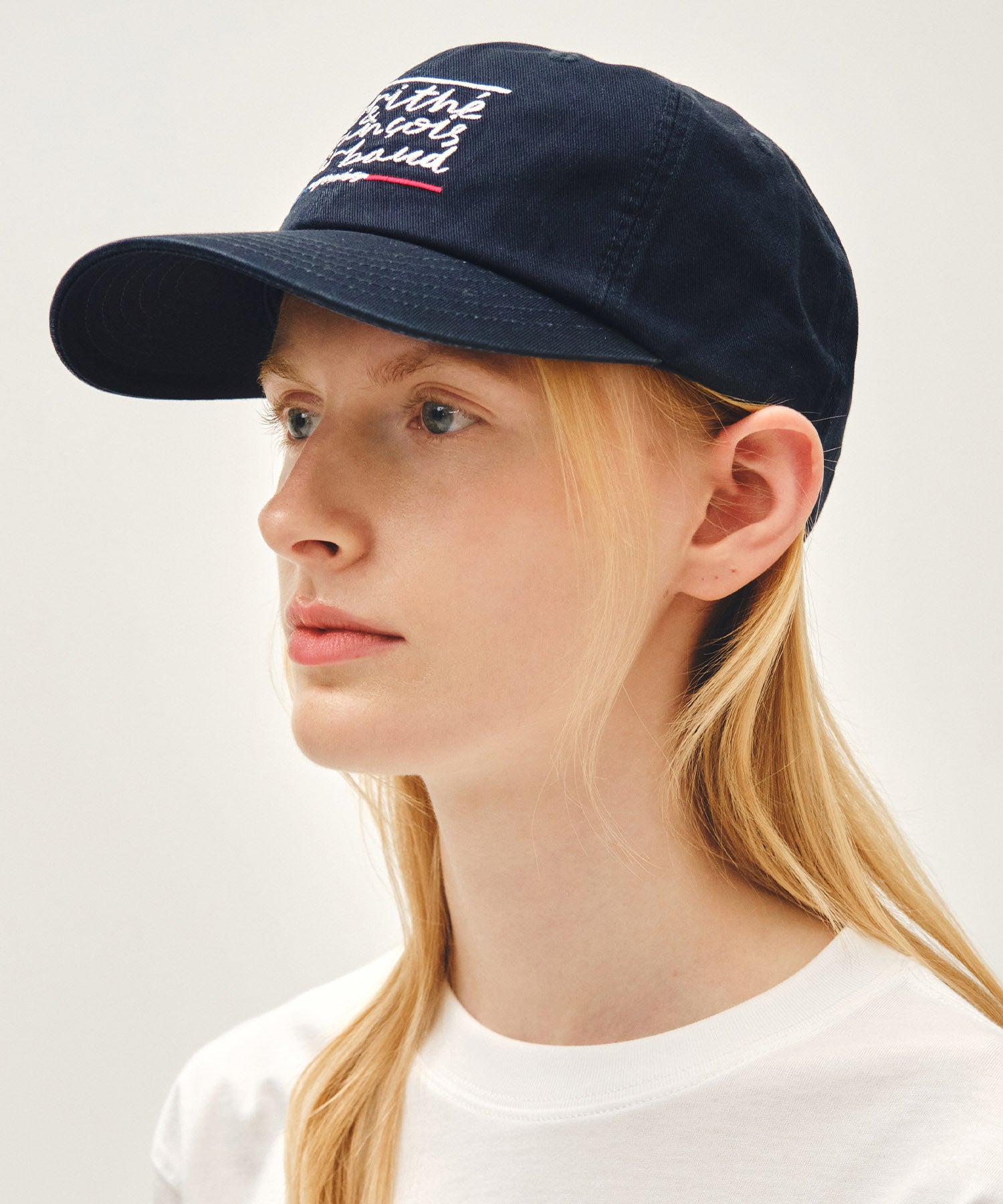Marithe & Francois Girbaud - Drawing Classic Logo Flat Brim Cap (Navy) product image 6 | TRAB K-Fashion Australia