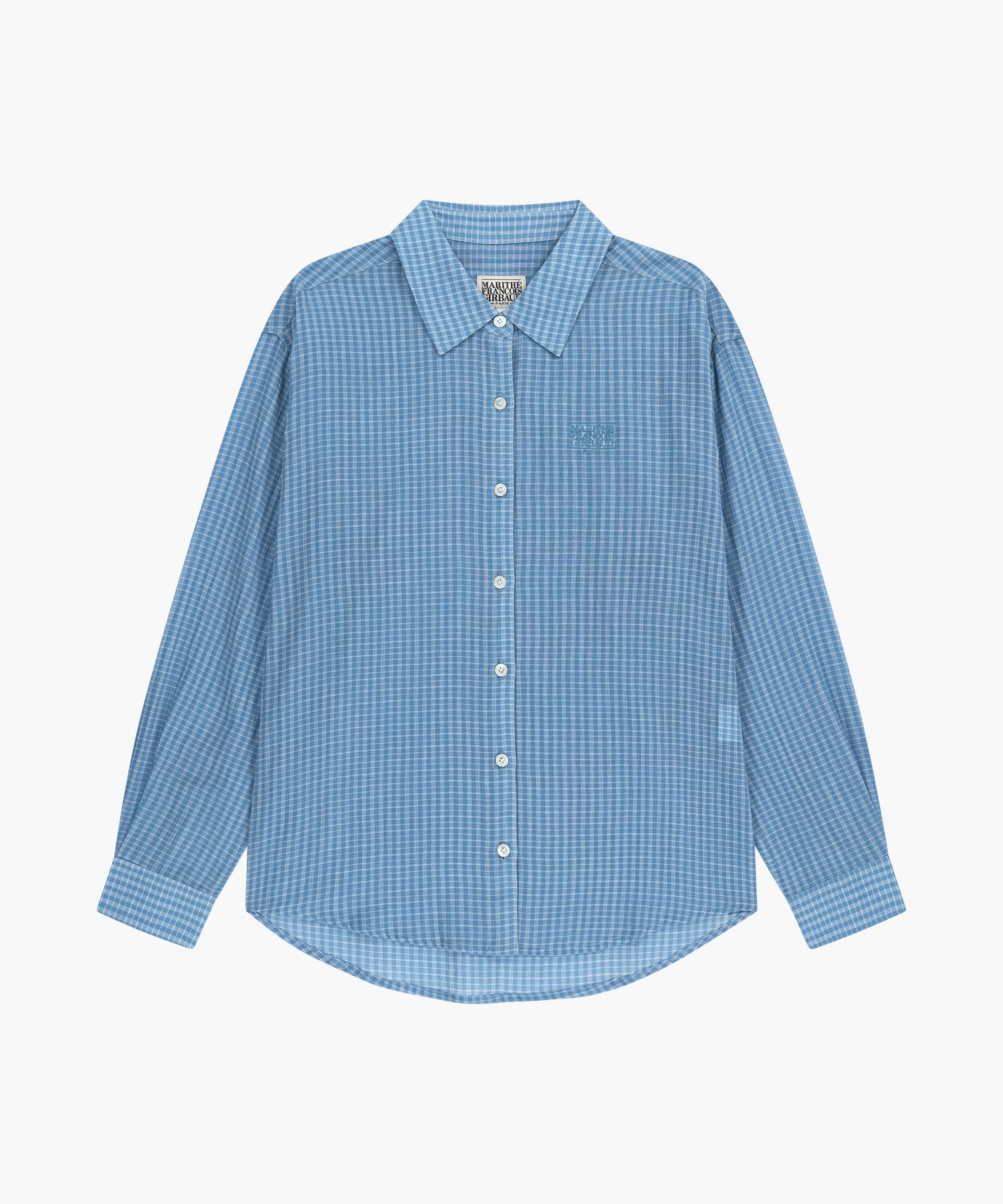 Marithe & Francois Girbaud - Pattern Sheer Shirt (Blue) product image 6 | TRAB K-Fashion Australia