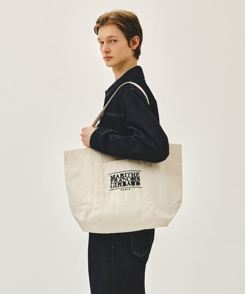 Marithe & Francois Girbaud - Drawing Classic Logo Big Eco Bag (Natural) product image 6 | TRAB K-Fashion Australia