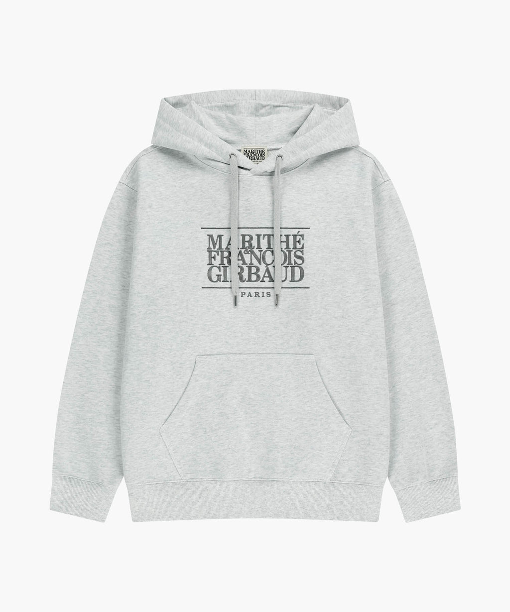 Marithe & Francois Girbaud - Classic Logo Embroidery Hoodie (Light Heather Gray) product image 6 | TRAB K-Fashion Australia