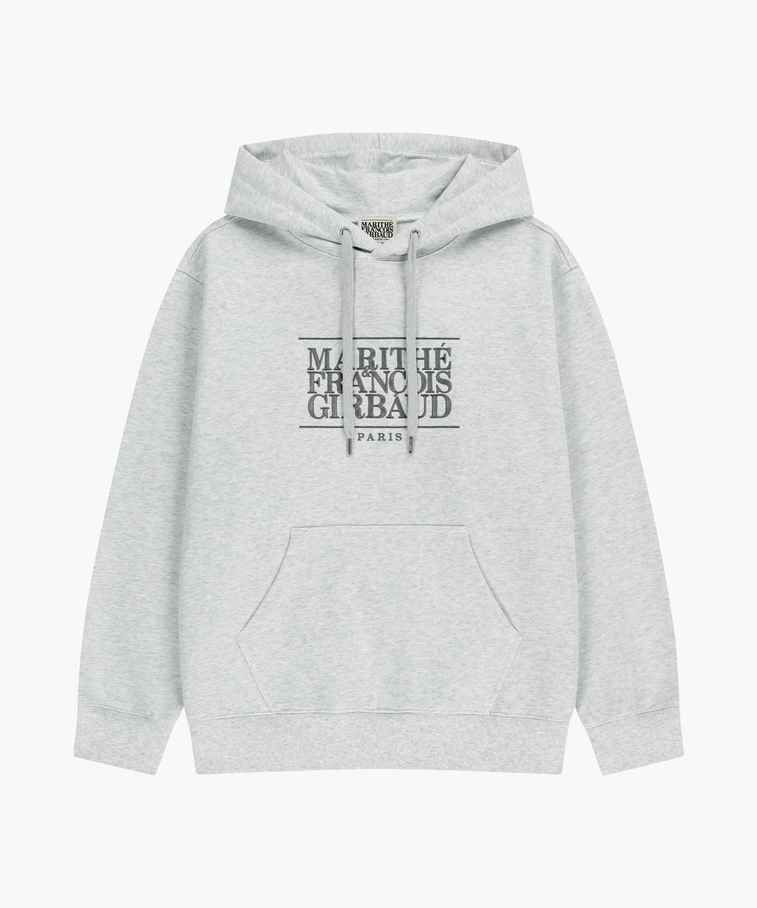 Marithe & Francois Girbaud - Classic Logo Embroidery Hoodie (Light Heather Gray) product image 6 | TRAB K-Fashion Australia
