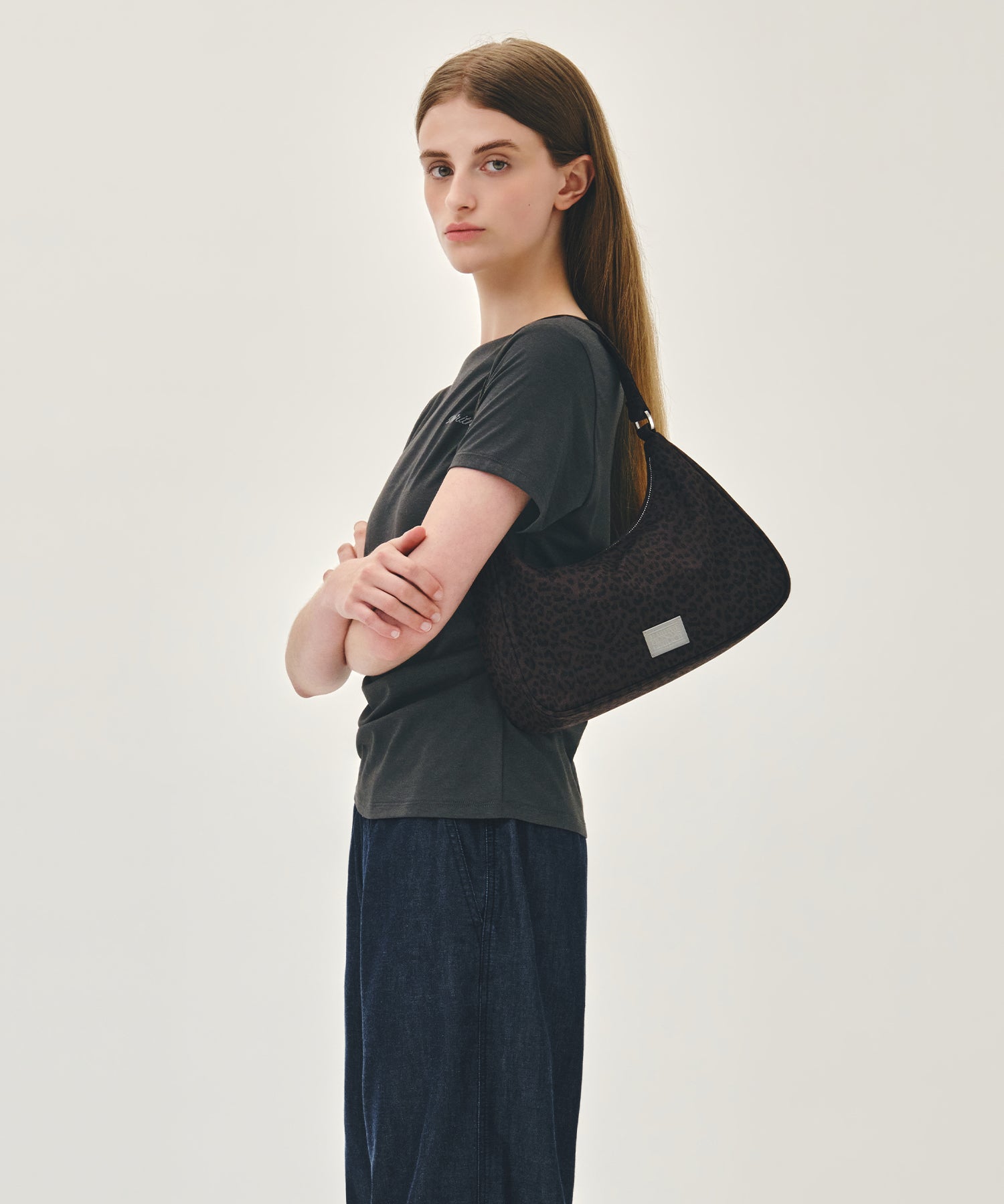Marithe & Francois Girbaud - Classic Logo Hobo Bag (Leopard) product image 6 | TRAB K-Fashion Australia