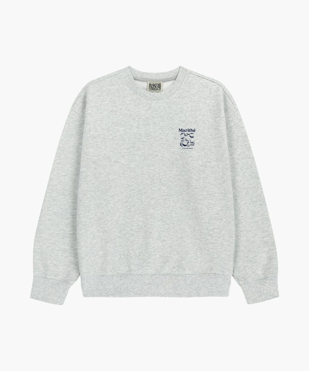 Marithe & Francois Girbaud - Lemon Graphic Oversized Sweatshirt (Light Heather Gray) product image 6 | TRAB K-Fashion Australia